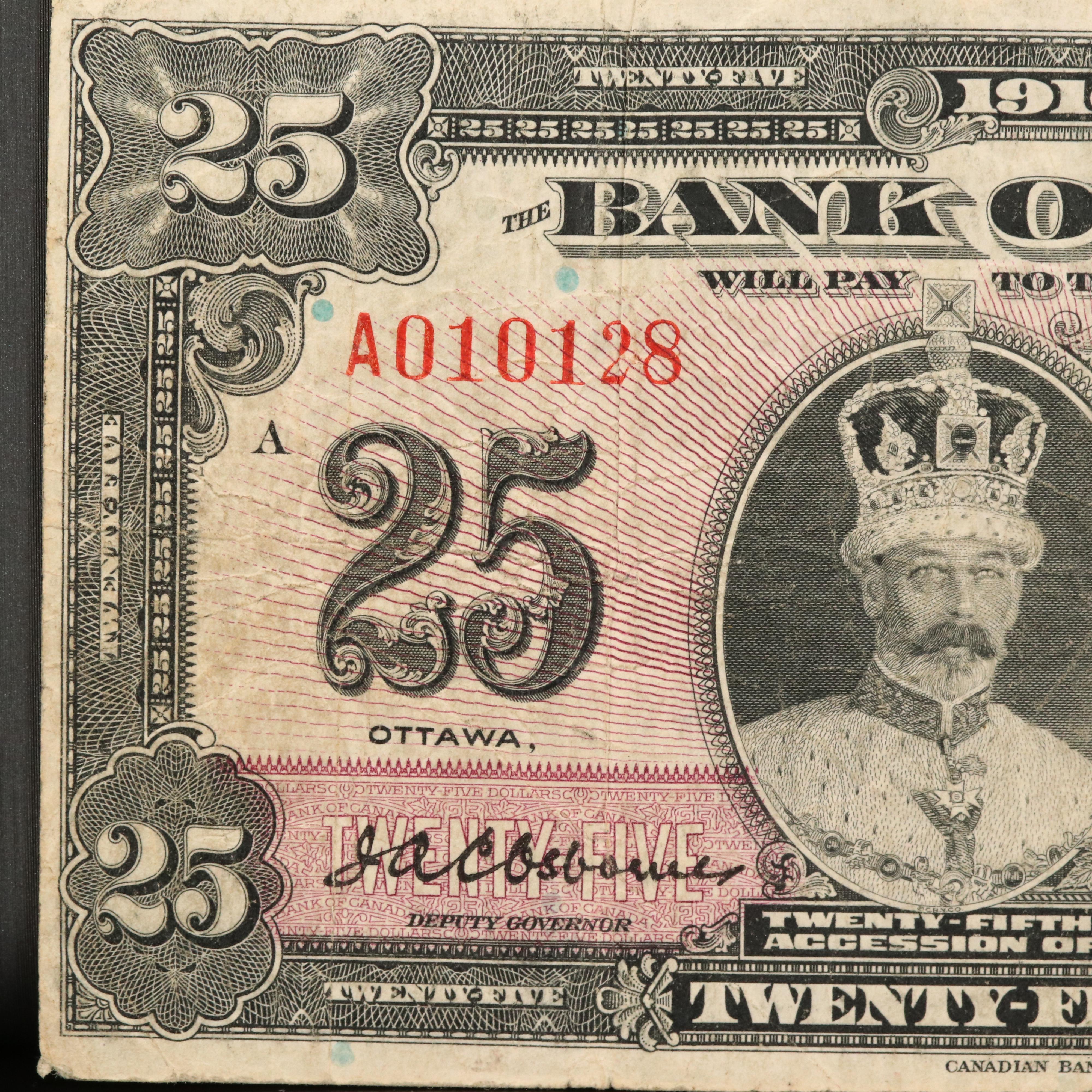 Canada 1935 Twenty-Five Dollar Note
