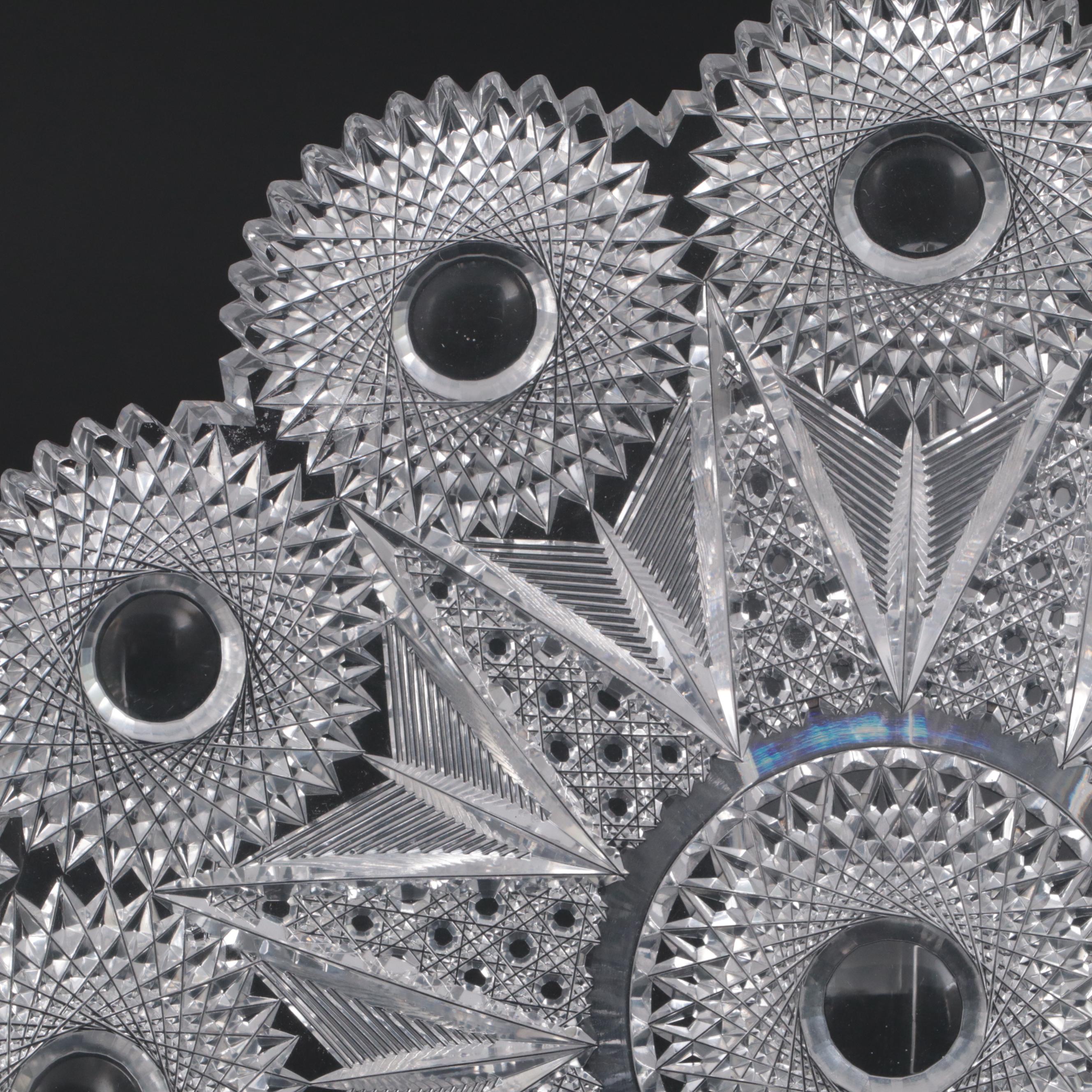 Meriden "Theodora" American Brilliant Cut Glass Tray, circa 1900