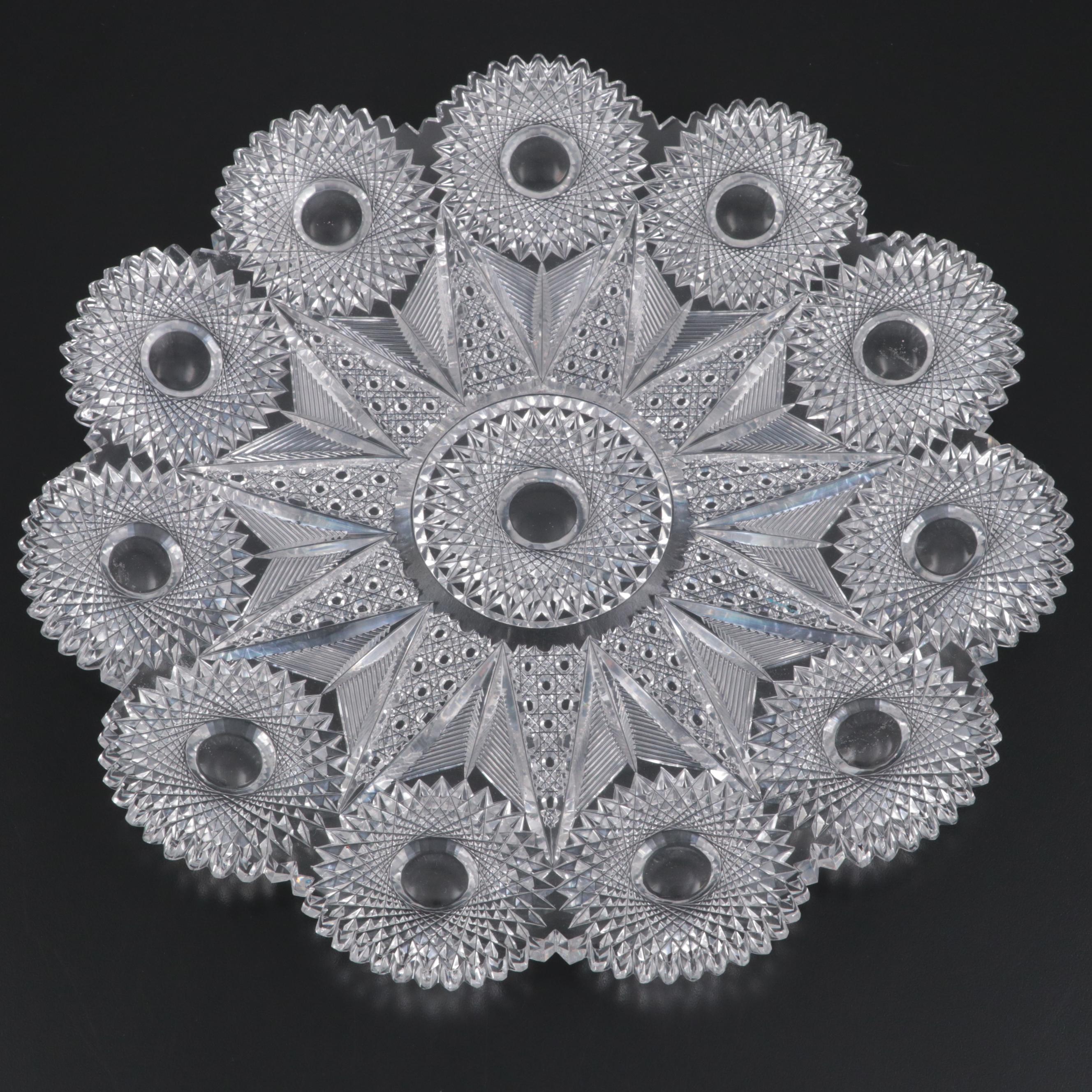 Meriden "Theodora" American Brilliant Cut Glass Tray, circa 1900