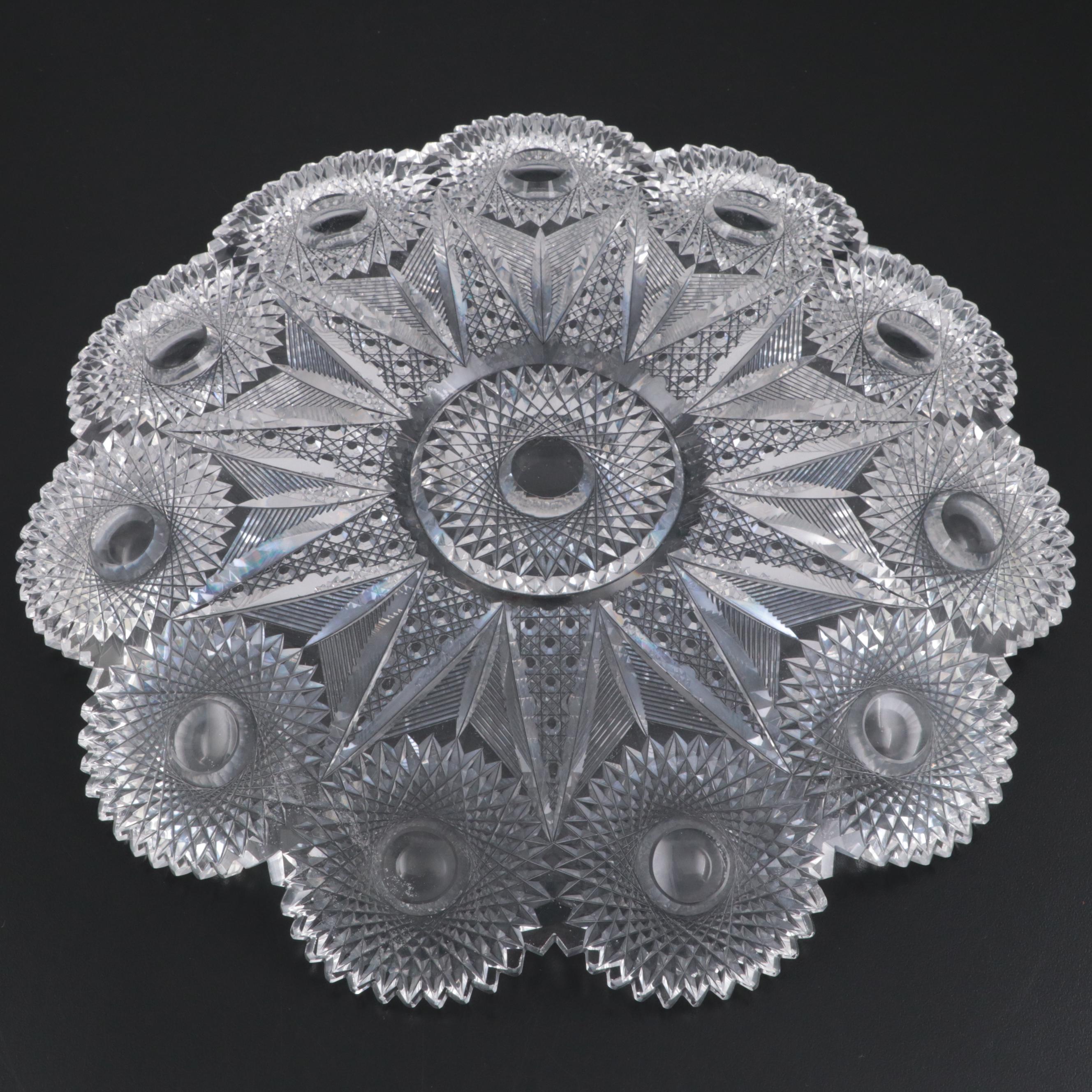 Meriden "Theodora" American Brilliant Cut Glass Tray, circa 1900