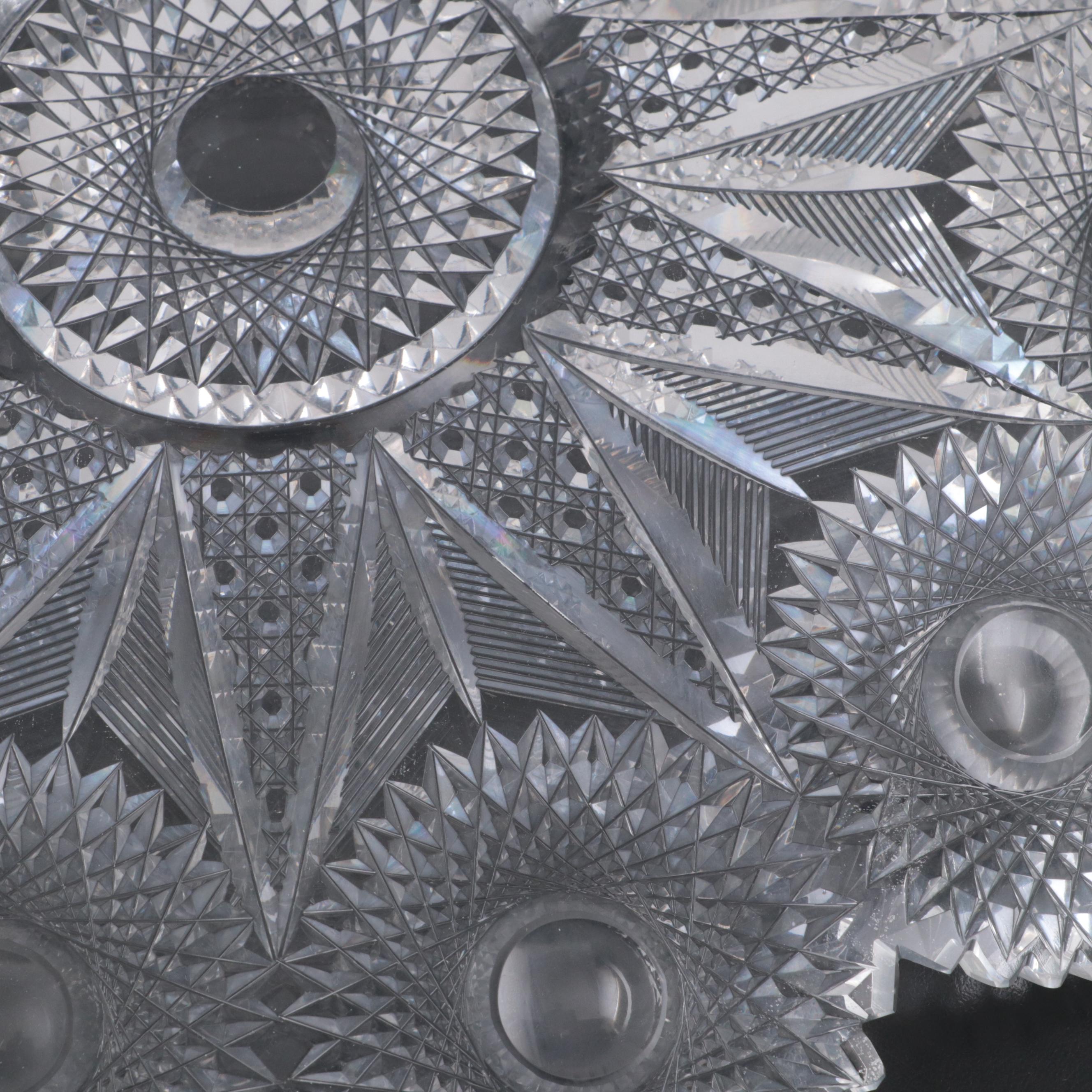 Meriden "Theodora" American Brilliant Cut Glass Tray, circa 1900