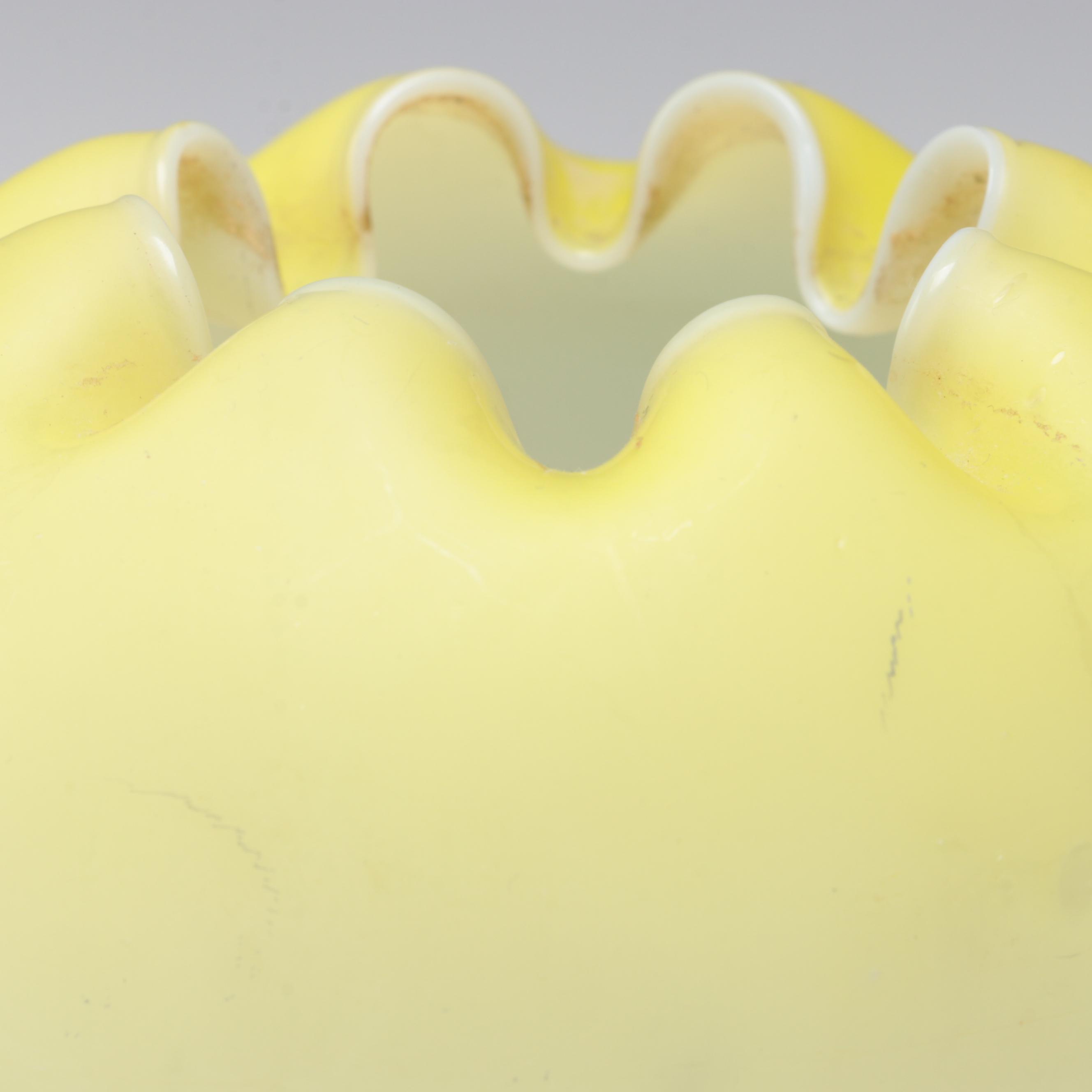 Victorian Cased Satin Glass Rose Bowls, Late 19th to Early 20th Century