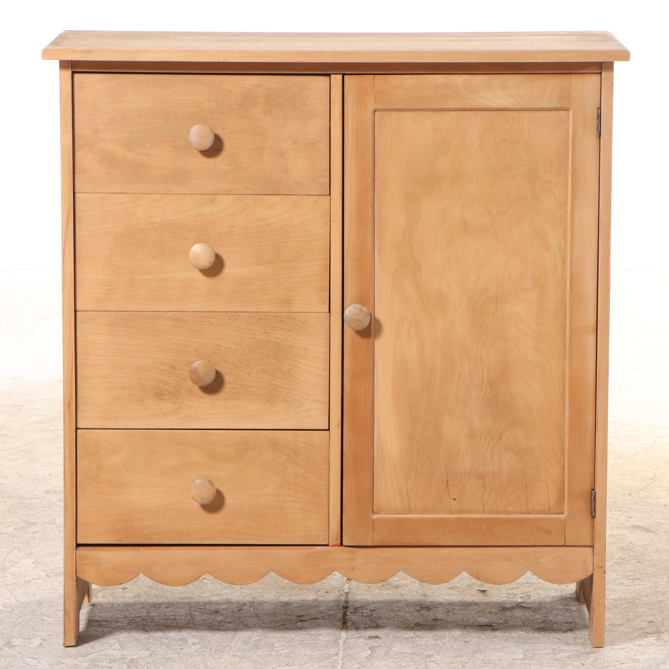 Birch Chifferobe with Four-Drawers