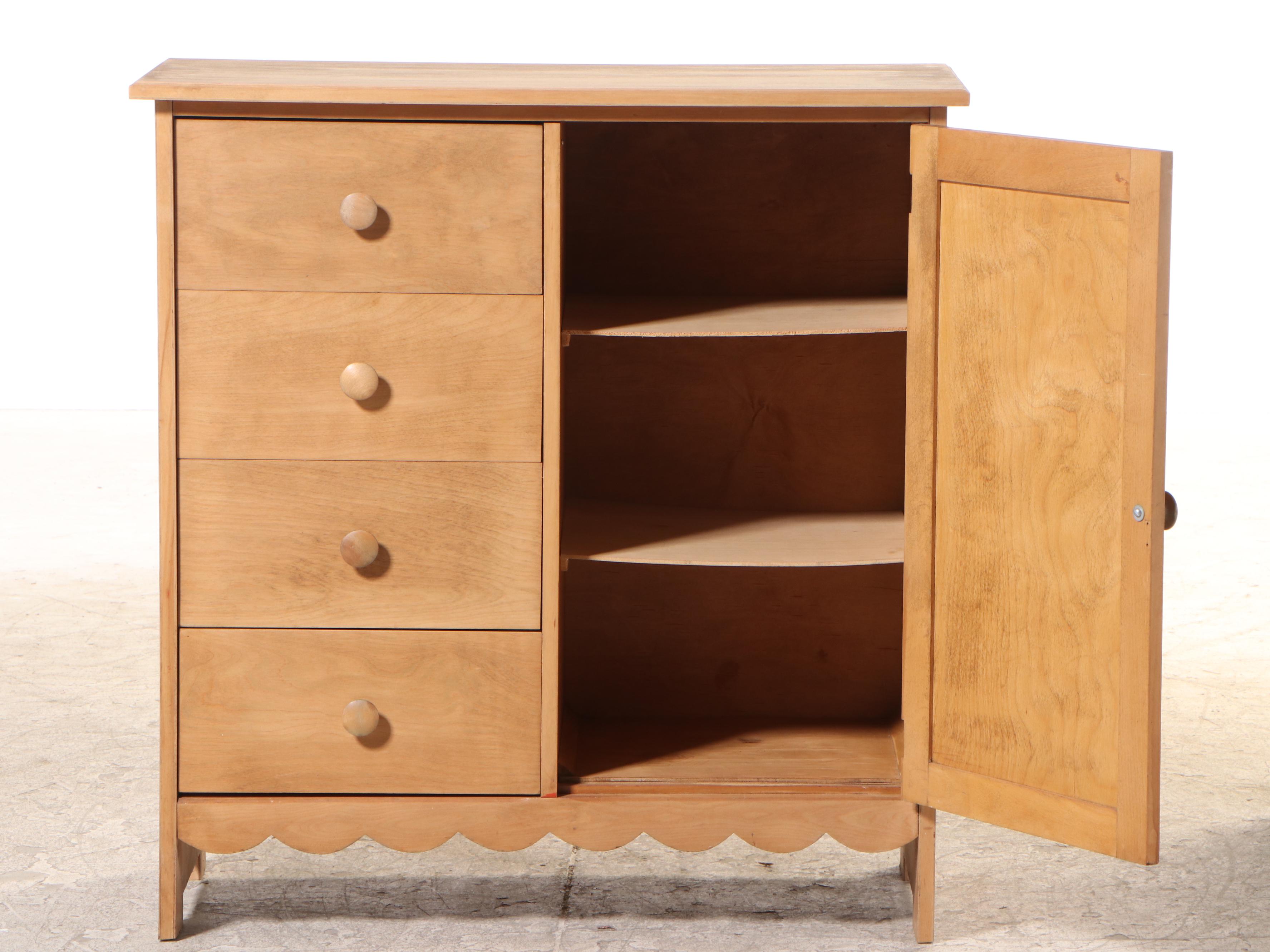Birch Chifferobe with Four-Drawers