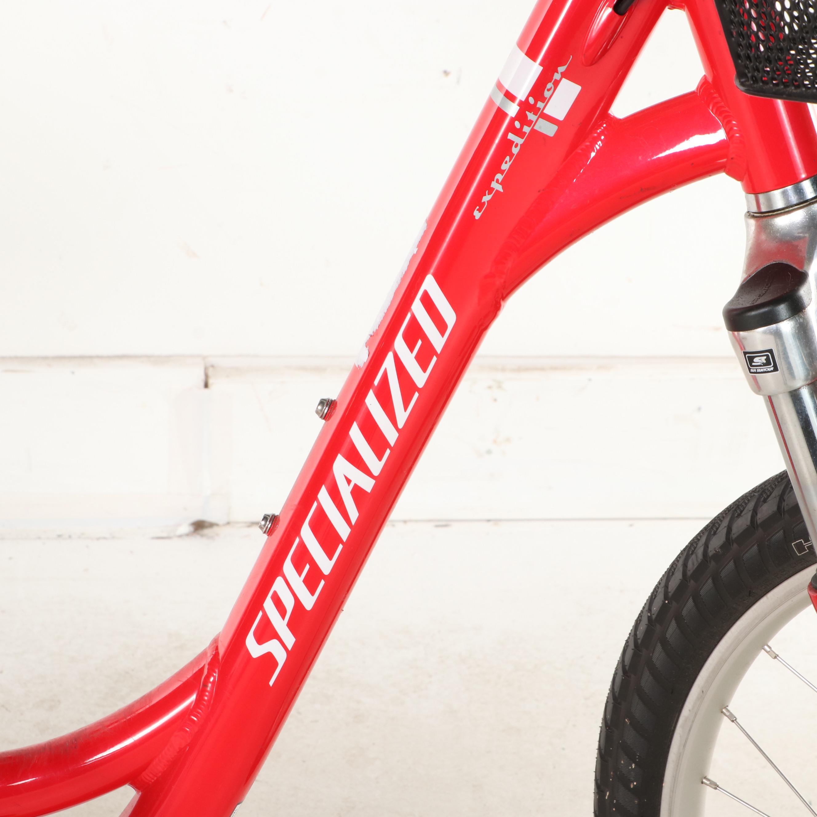 Women's Specialized Expedition Red Frame Cruiser Bicycle