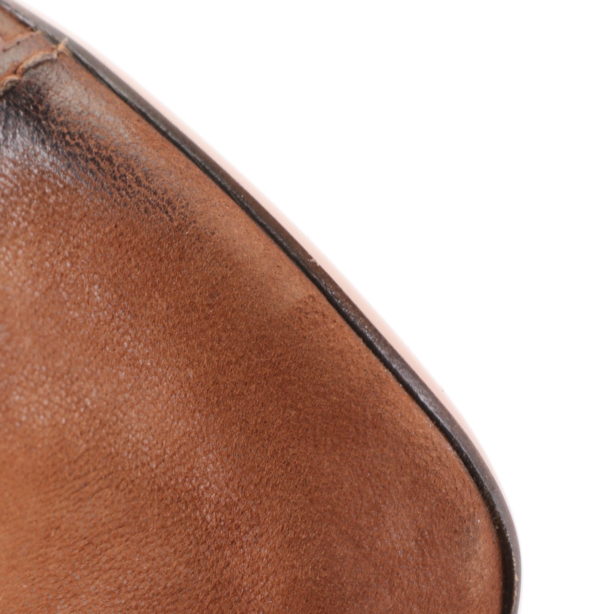 Prada Buckled Ankle Rear-Zip Peep Toe Sandals in Leather and Suede