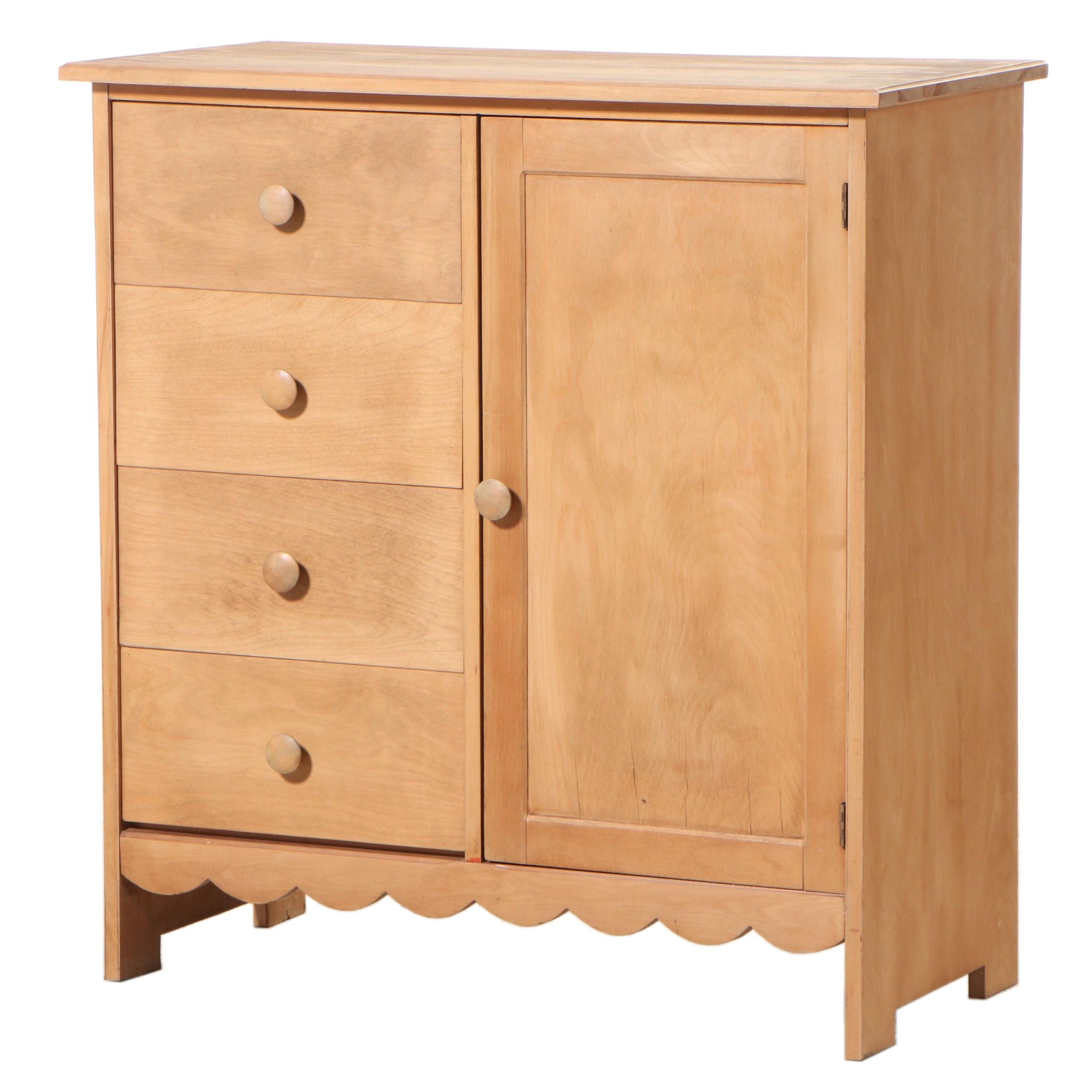Birch Chifferobe with Four-Drawers