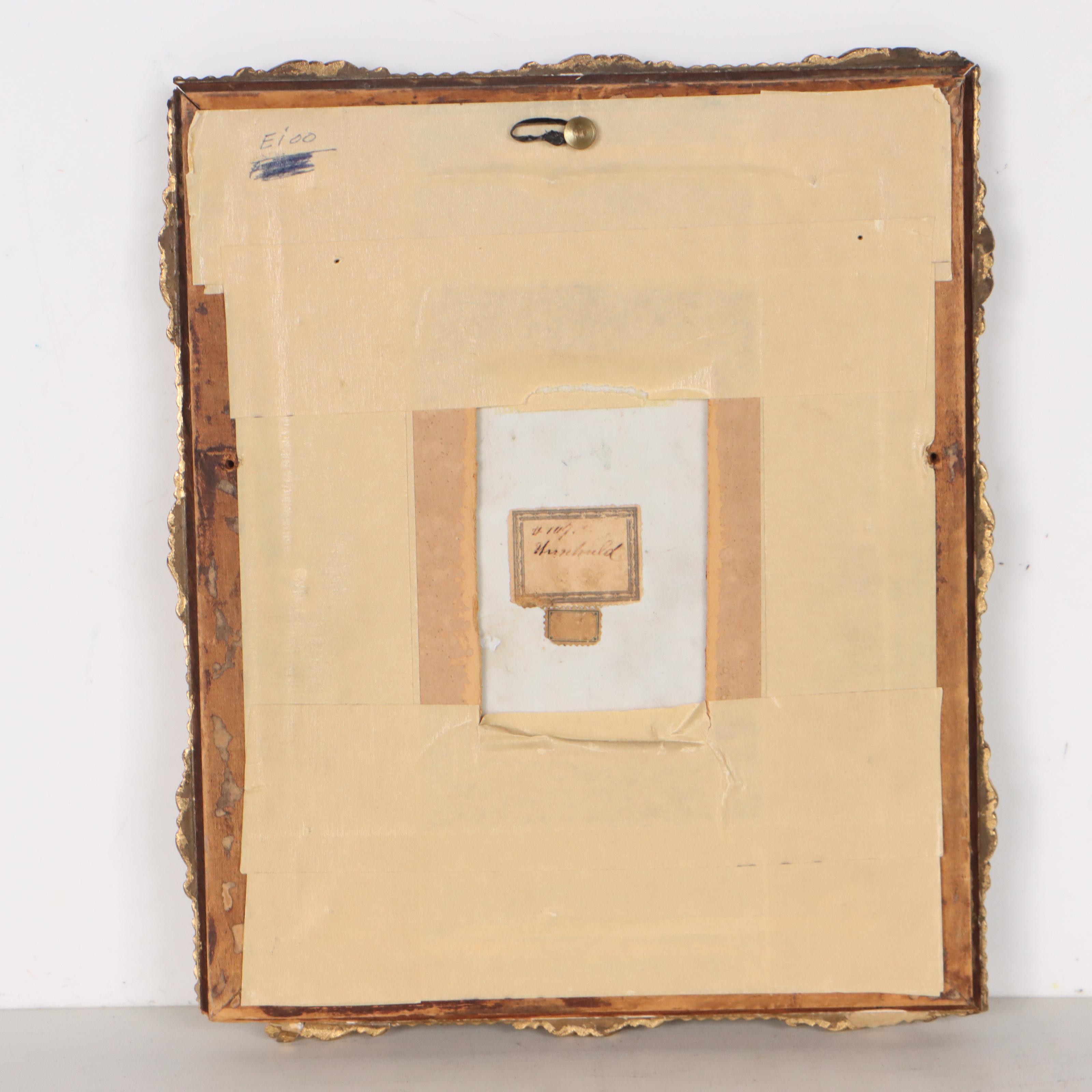 German Porcelain Female Portrait Painting