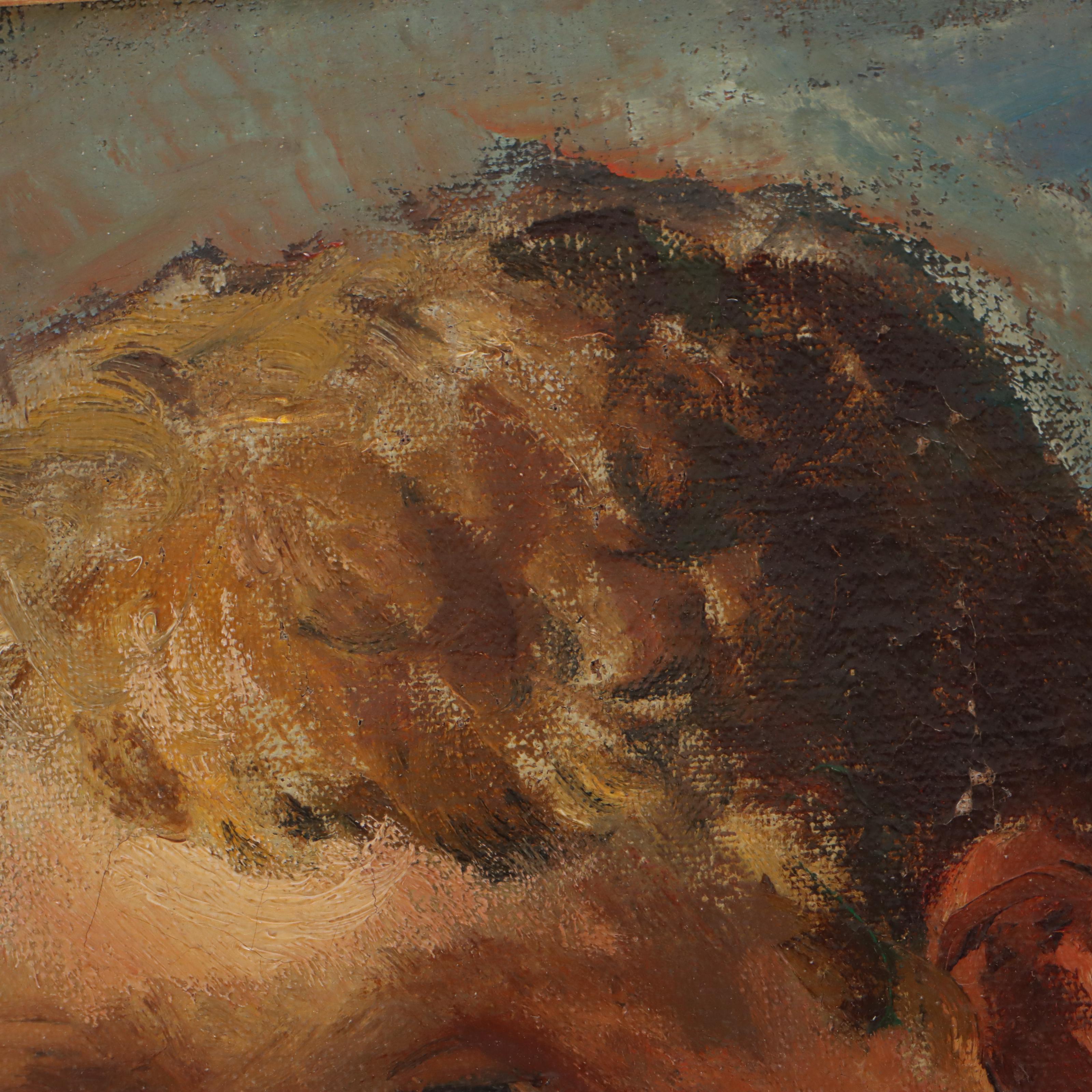 Jon Corbino Portrait Oil Painting of Child, Circa 1935