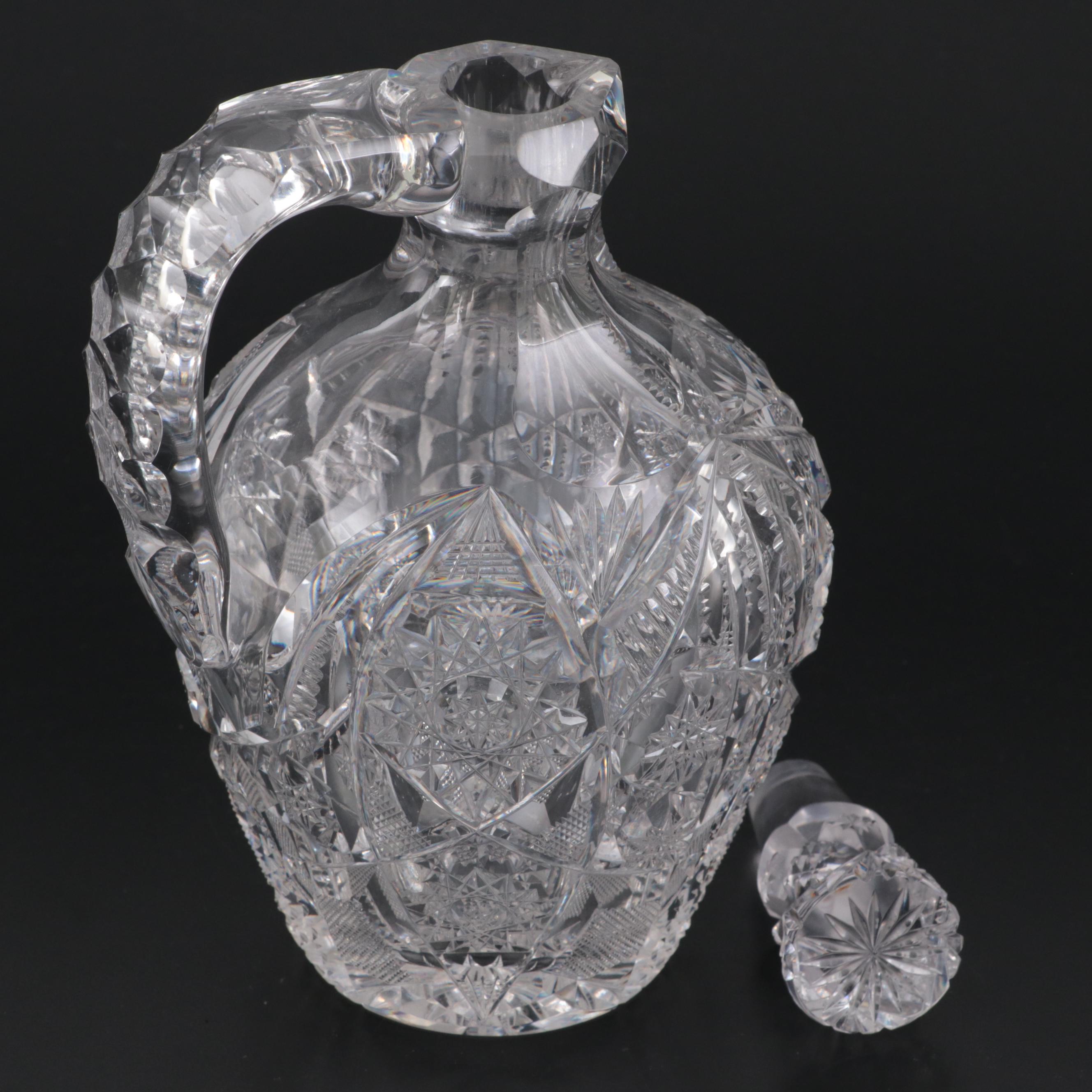 Libbey "Corona" American Brilliant Cut Glass Whiskey Decanter, circa 1906