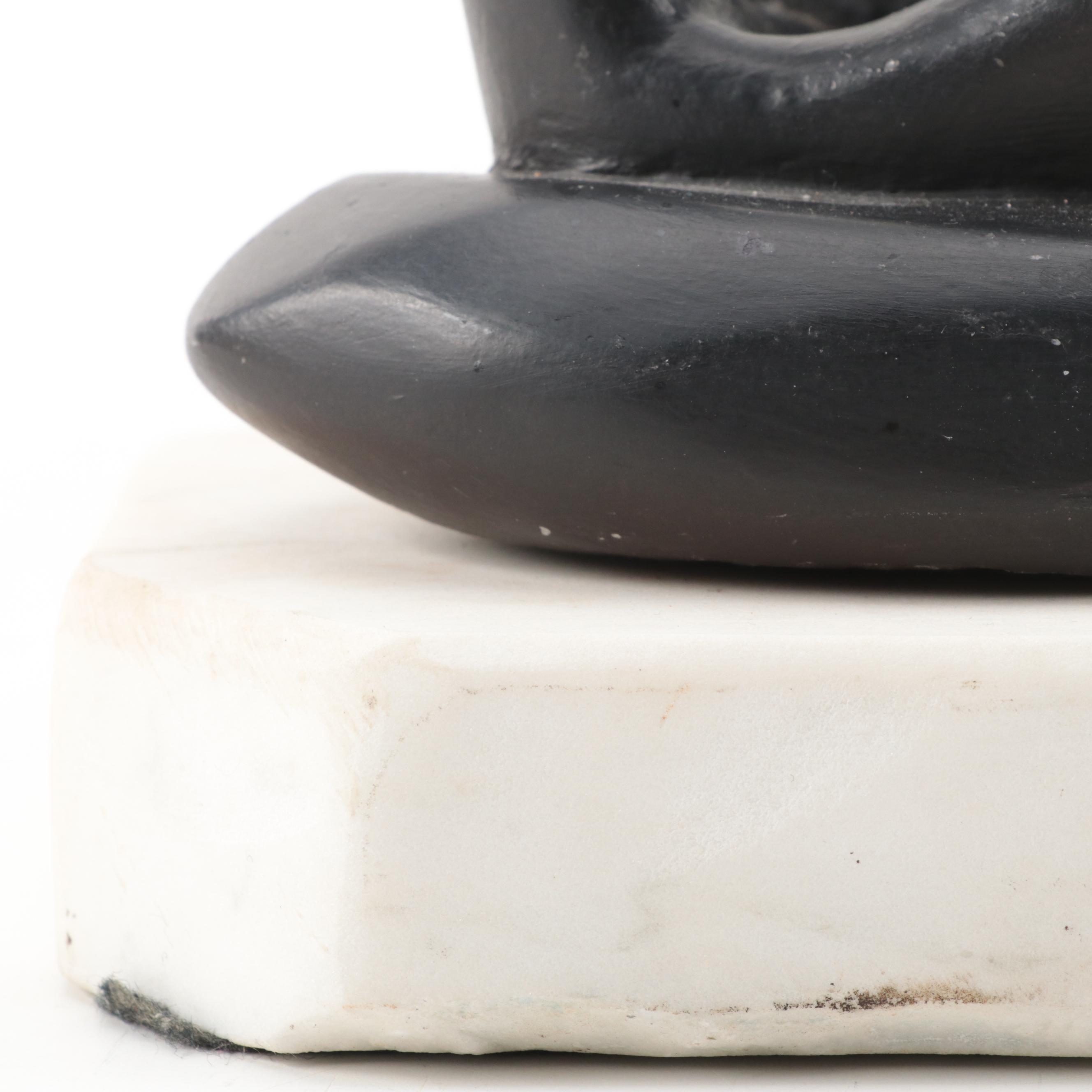 Agnes Adler Figurative Aluminum Sculpture "Rapture" with Signed Adler Book