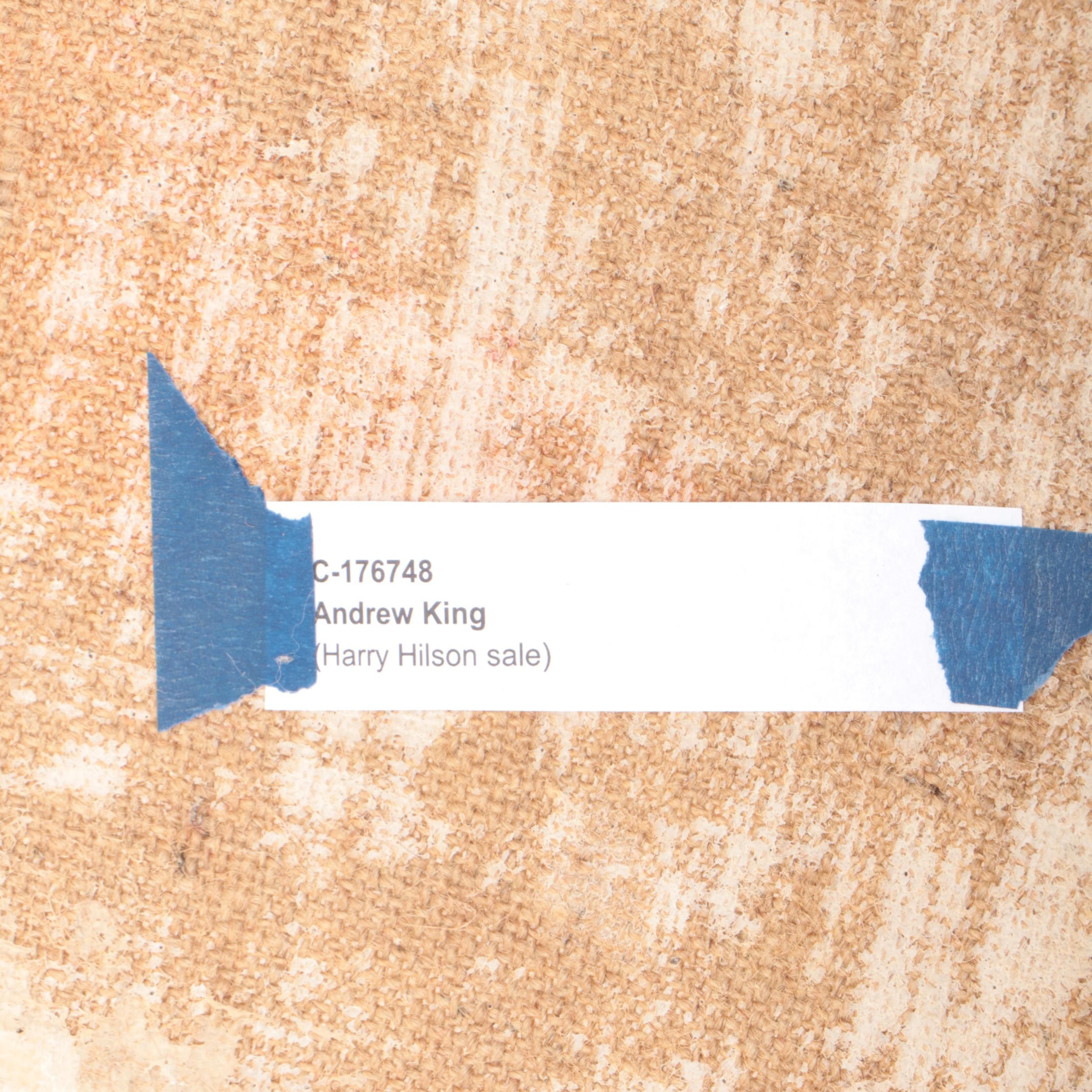 Harry Hilson Abstract Hooked Wool Wall Hanging, 1976