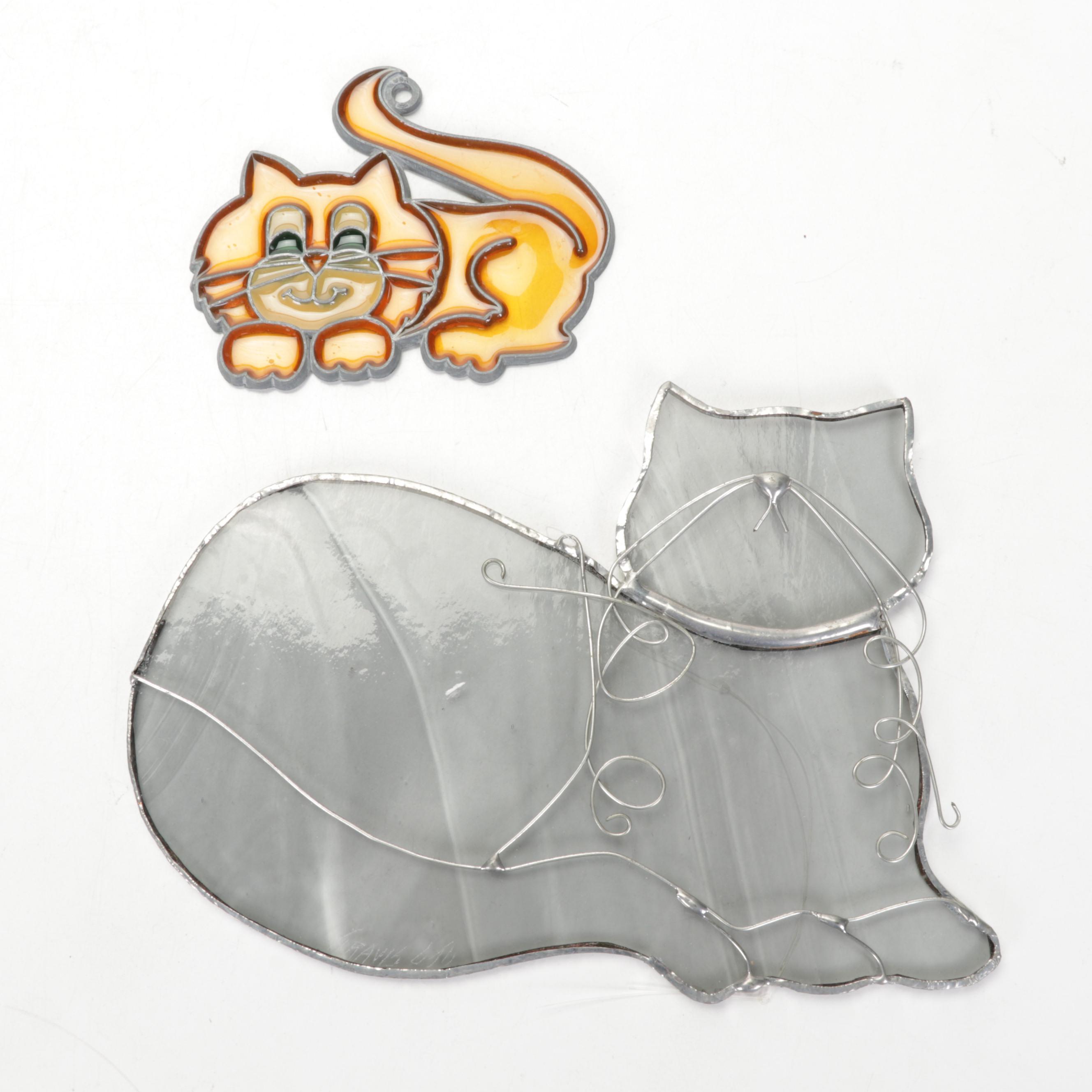 Rose Stained Glass Oval Panel and Window Sun Catchers