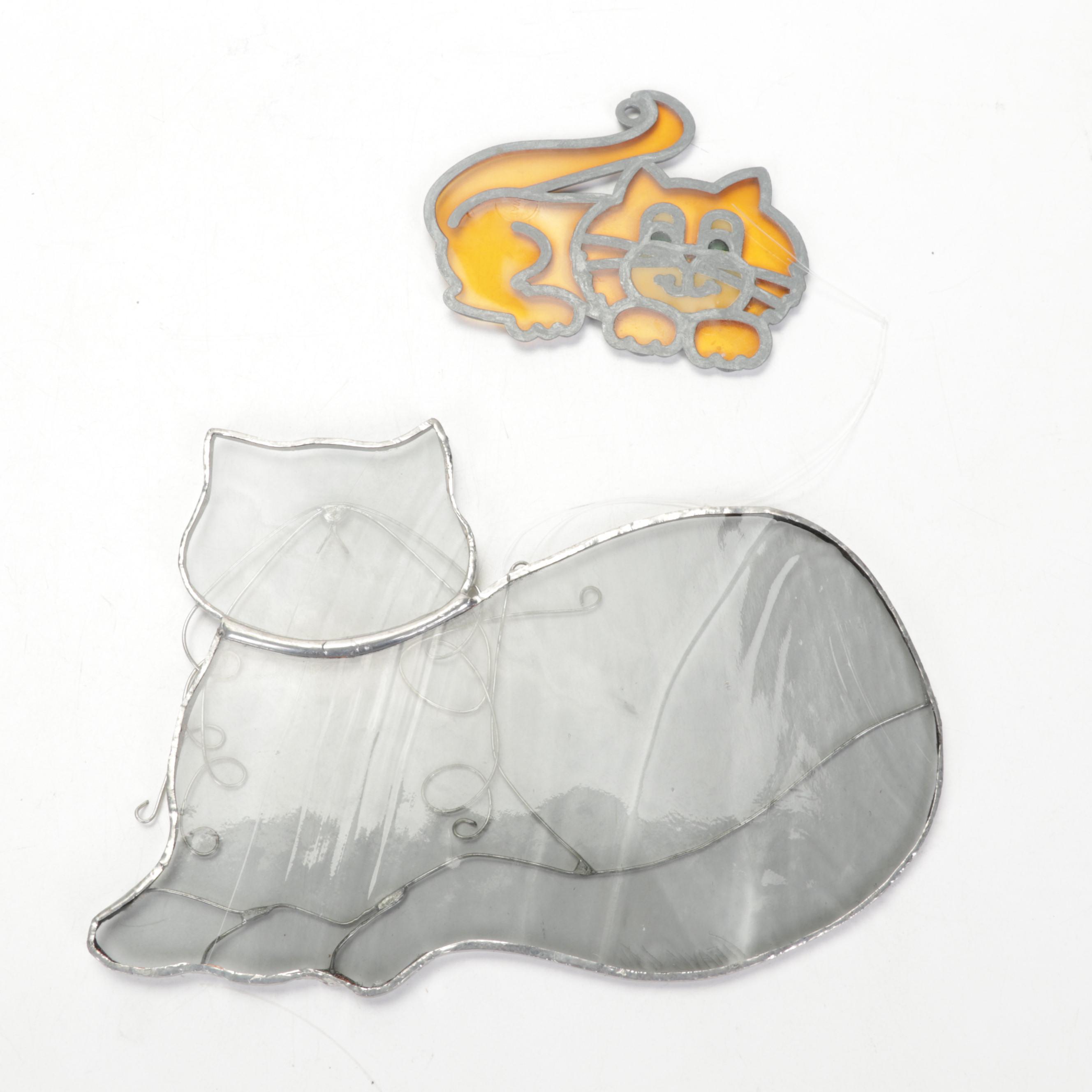 Rose Stained Glass Oval Panel and Window Sun Catchers