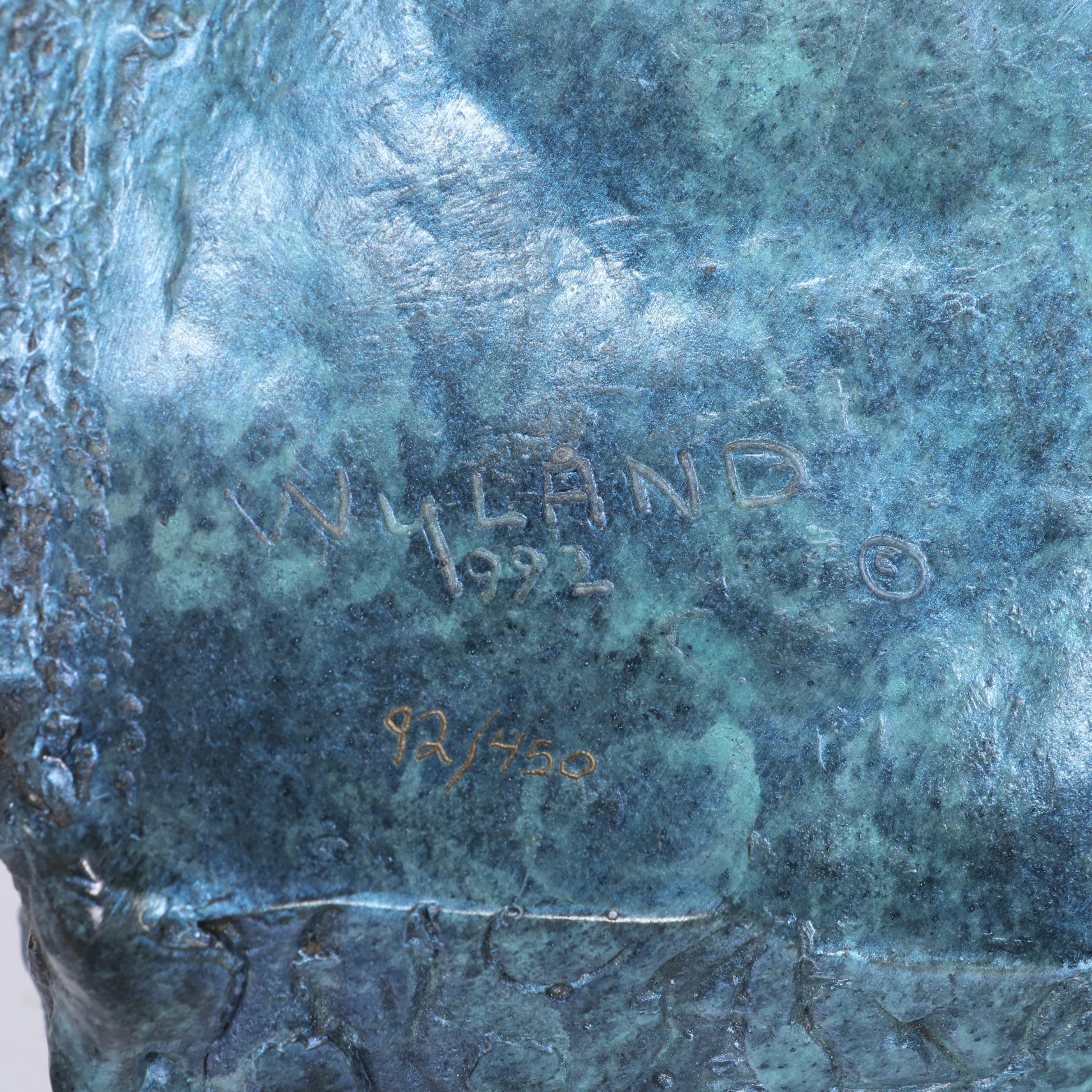 Wyland Galleries Cast Bronze Sculpted "Dolphin Experience" Coffee Table