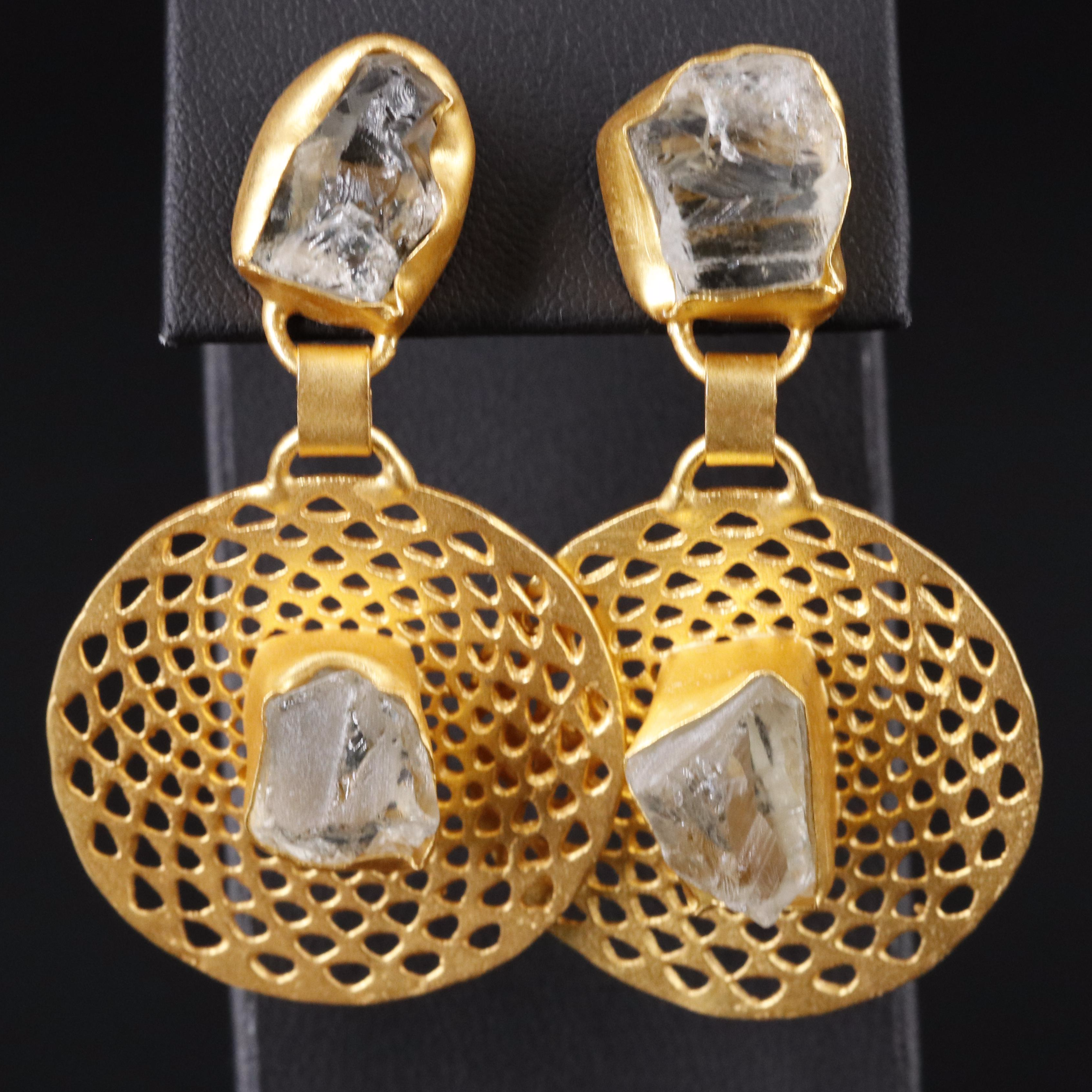 Gemstone Dangle Earrings