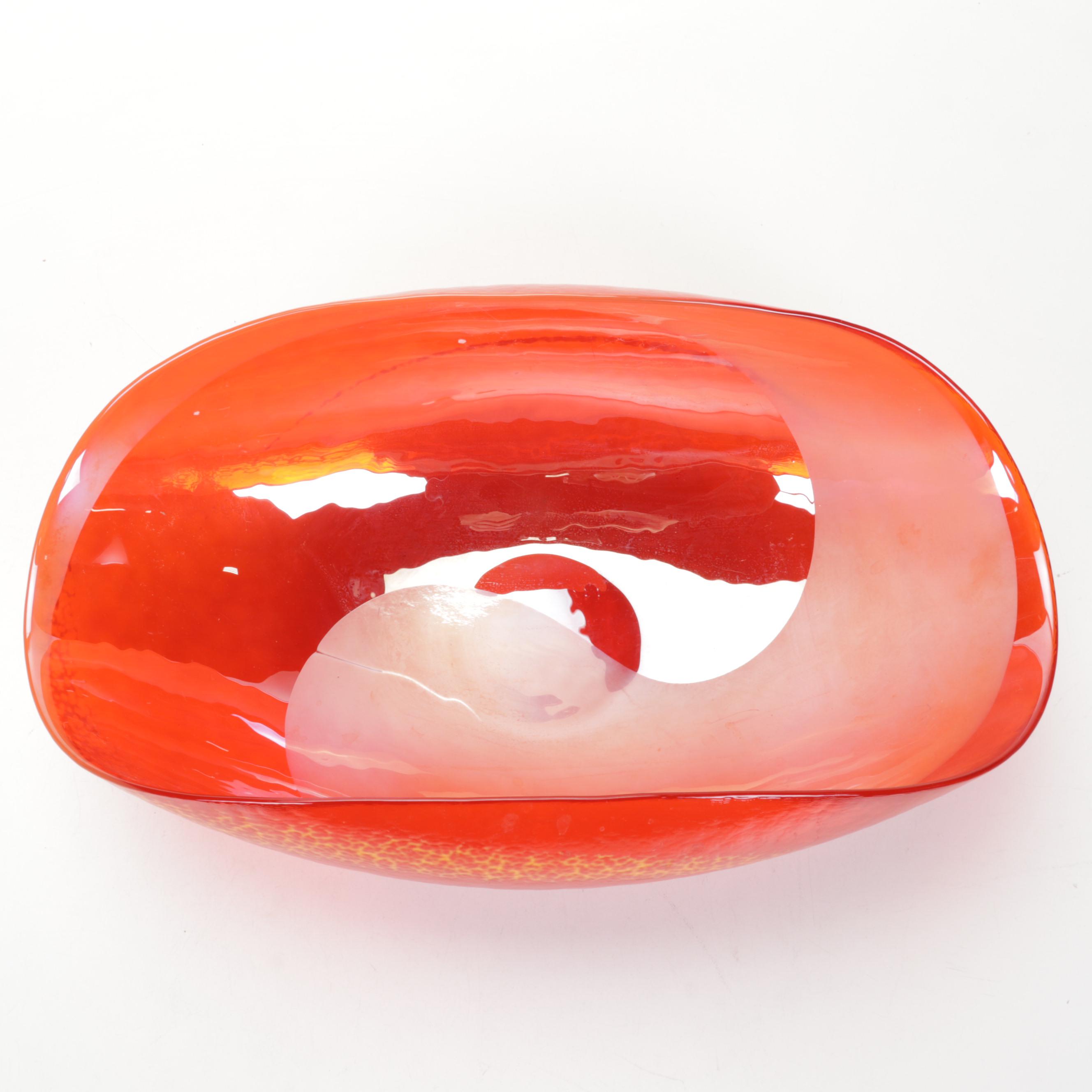 Yalos Casa Murano Glass Centerpiece Bowl