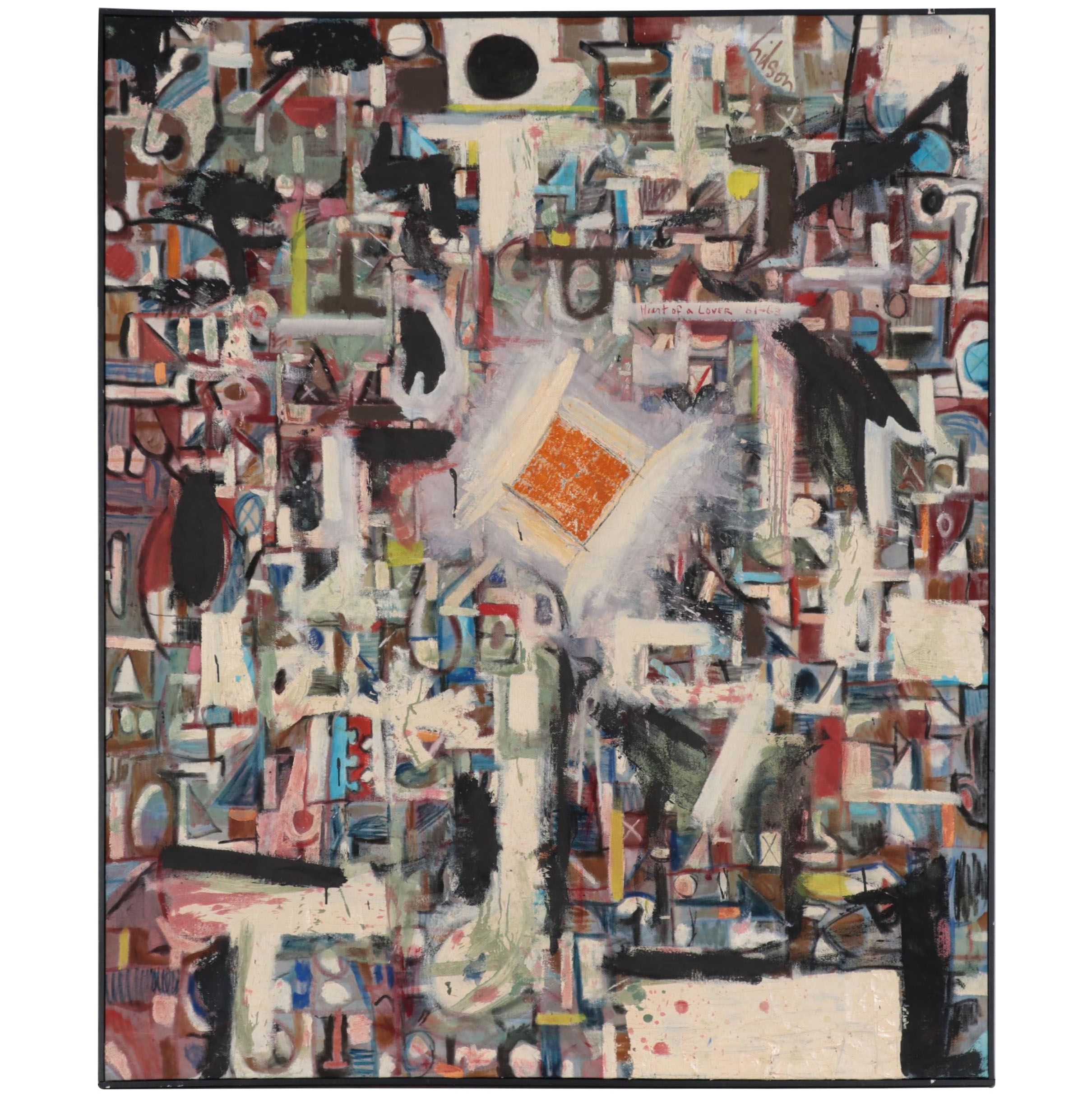 Harry Hilson Large-Scale Oil Painting From "Homage to Bartok" Series, 1963