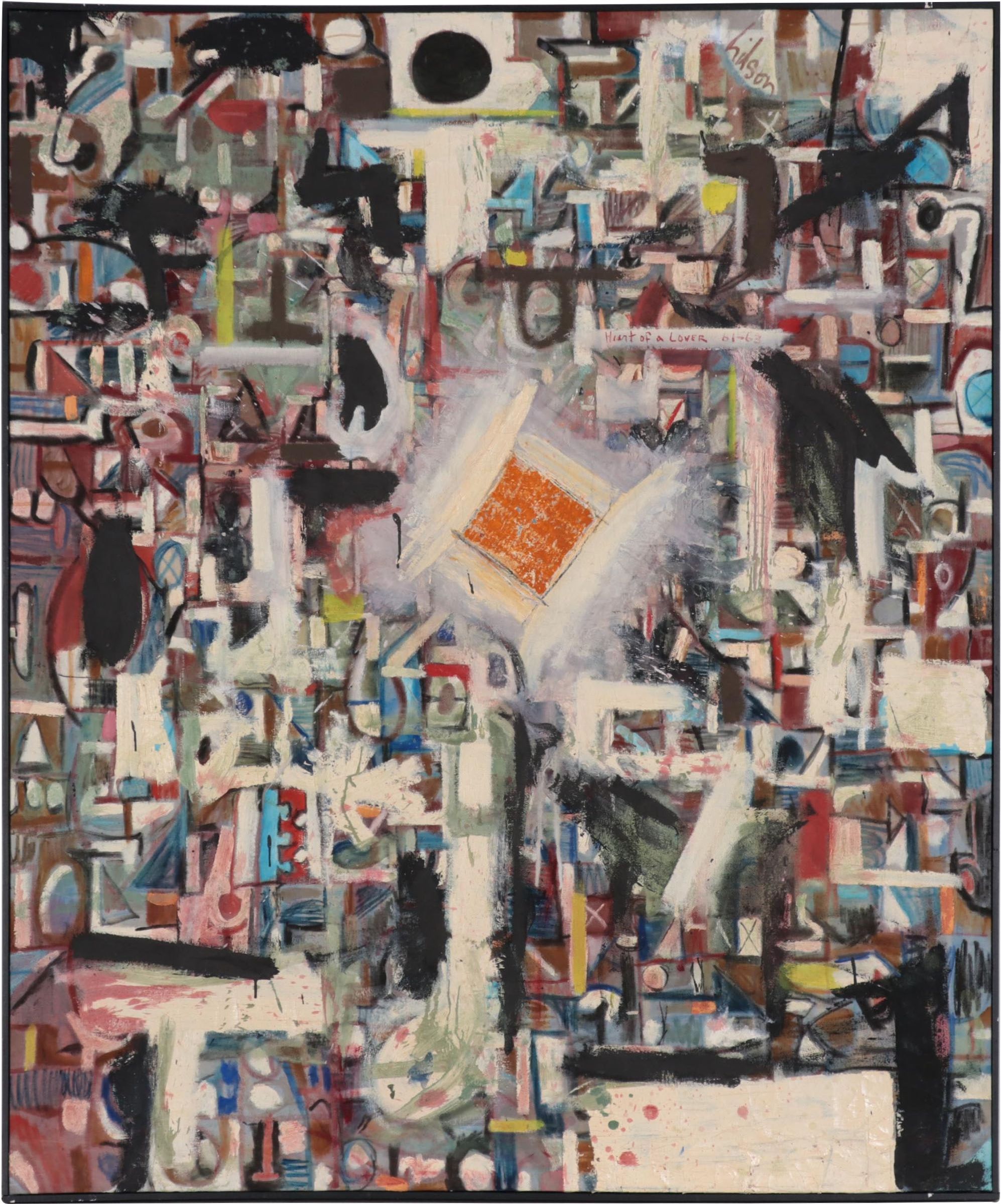Harry Hilson Large-Scale Oil Painting From "Homage to Bartok" Series, 1963