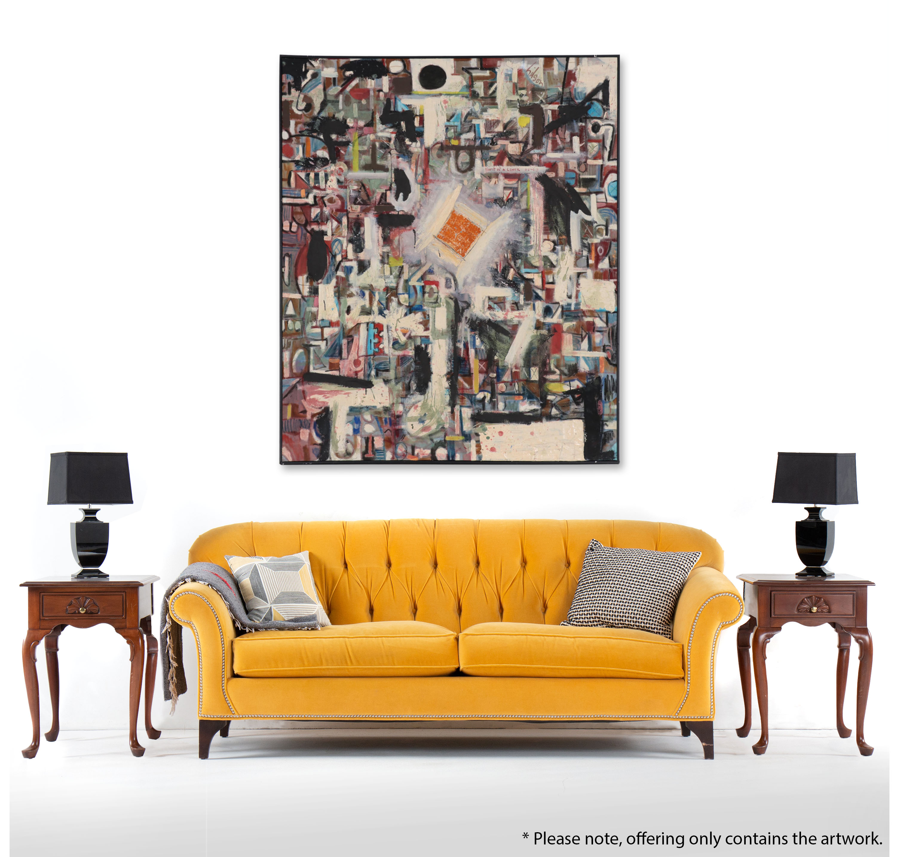 Harry Hilson Large-Scale Oil Painting From "Homage to Bartok" Series, 1963