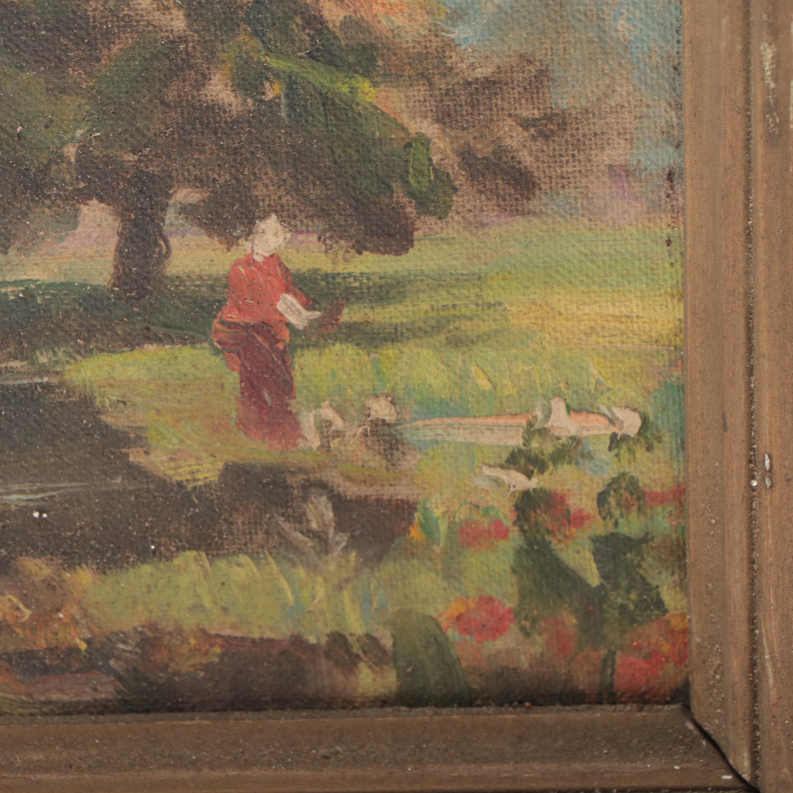 Pond Landscape Oil Painting