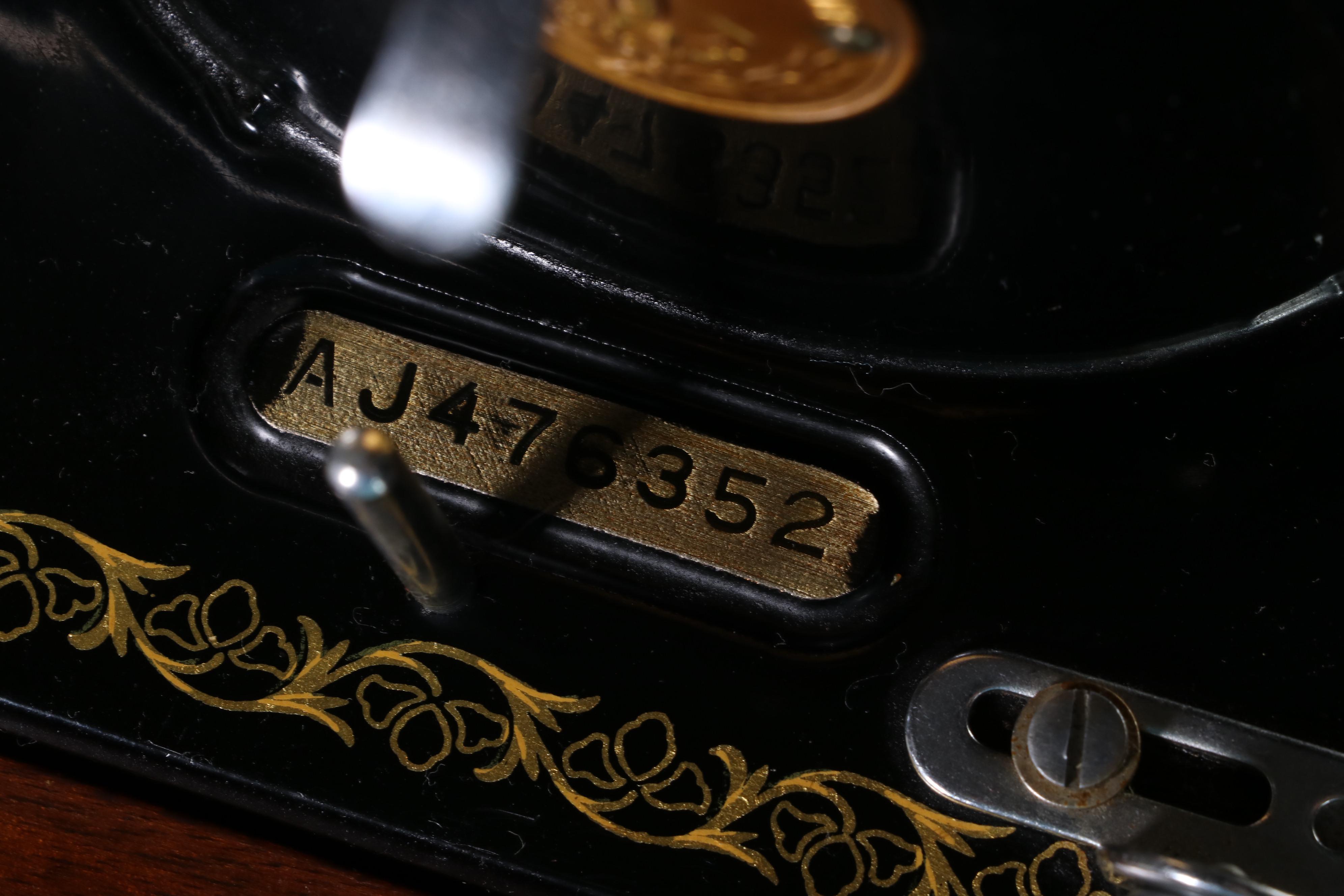 Singer Model 15-91 Sewing Machine in Mahogany Work Bench, 1950s