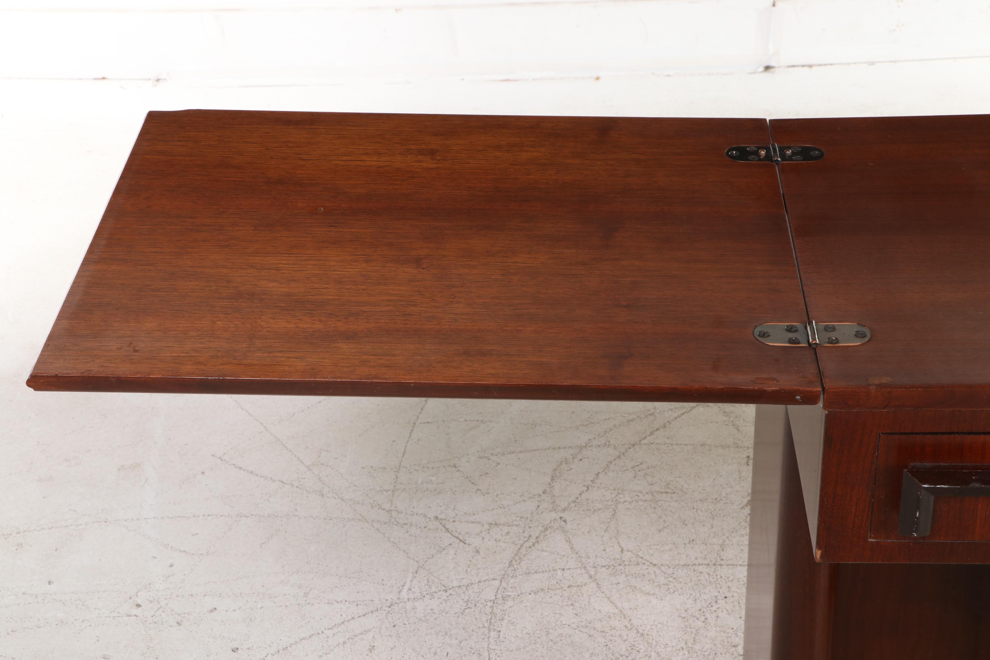 Singer Model 15-91 Sewing Machine in Mahogany Work Bench, 1950s