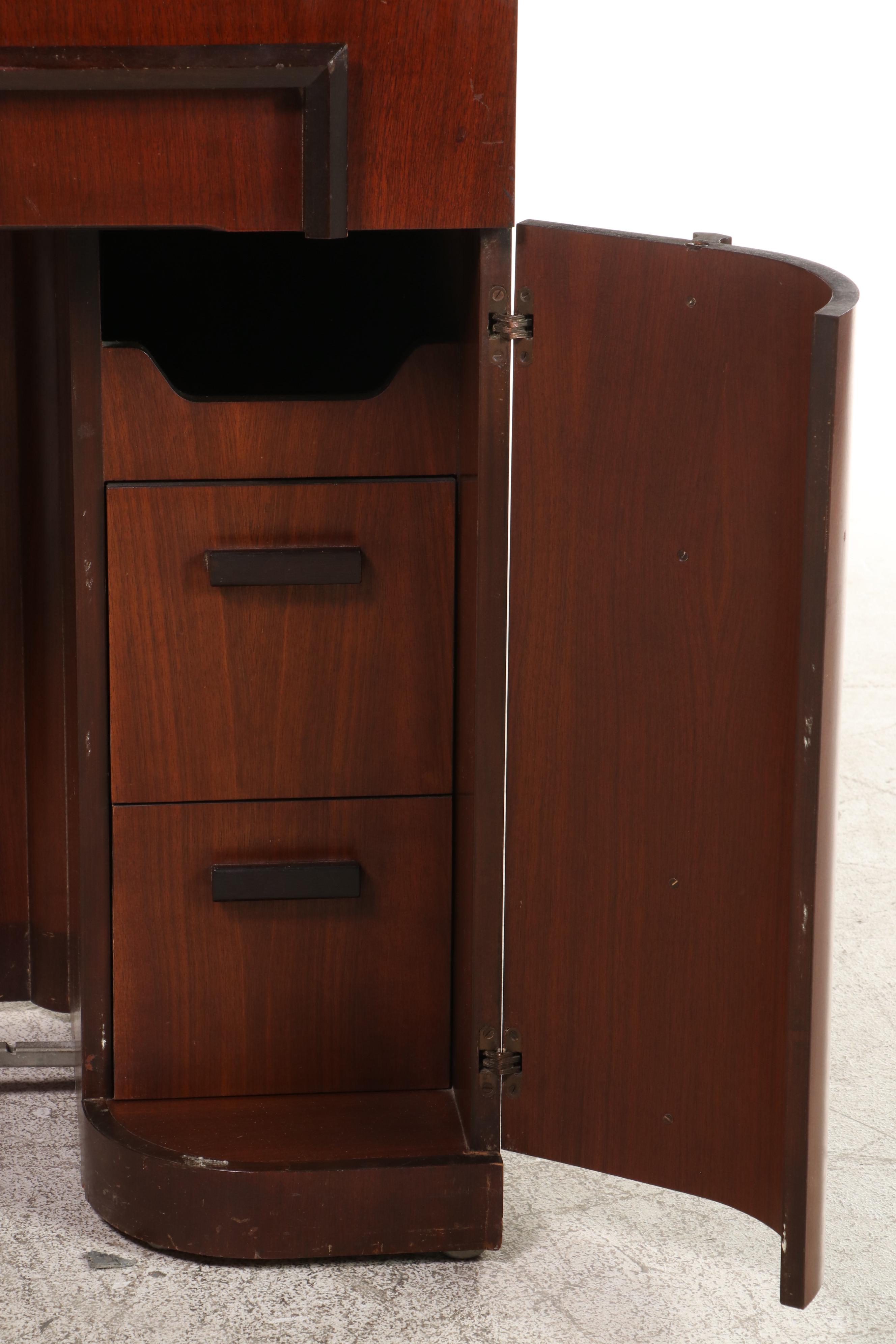 Singer Model 15-91 Sewing Machine in Mahogany Work Bench, 1950s
