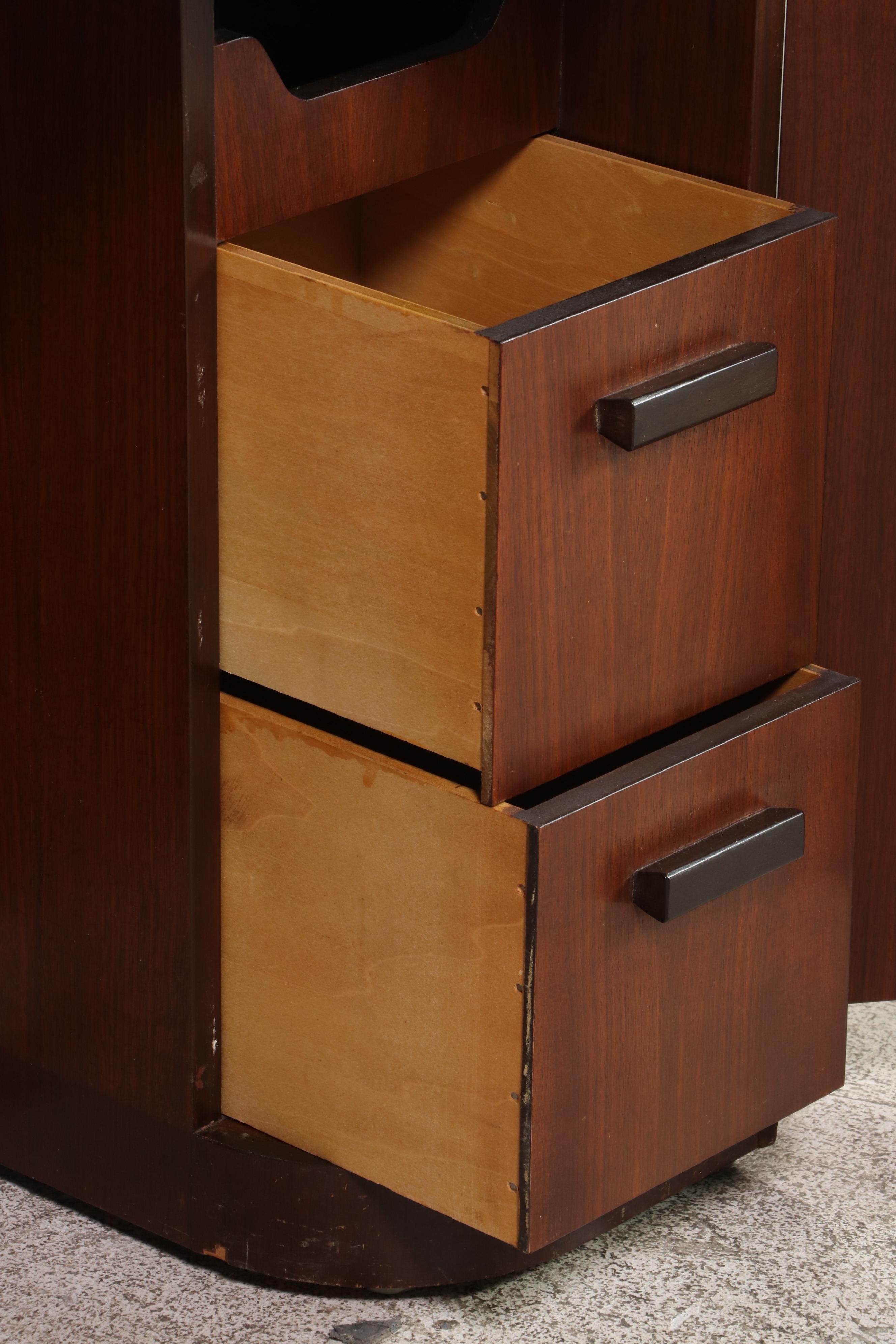 Singer Model 15-91 Sewing Machine in Mahogany Work Bench, 1950s