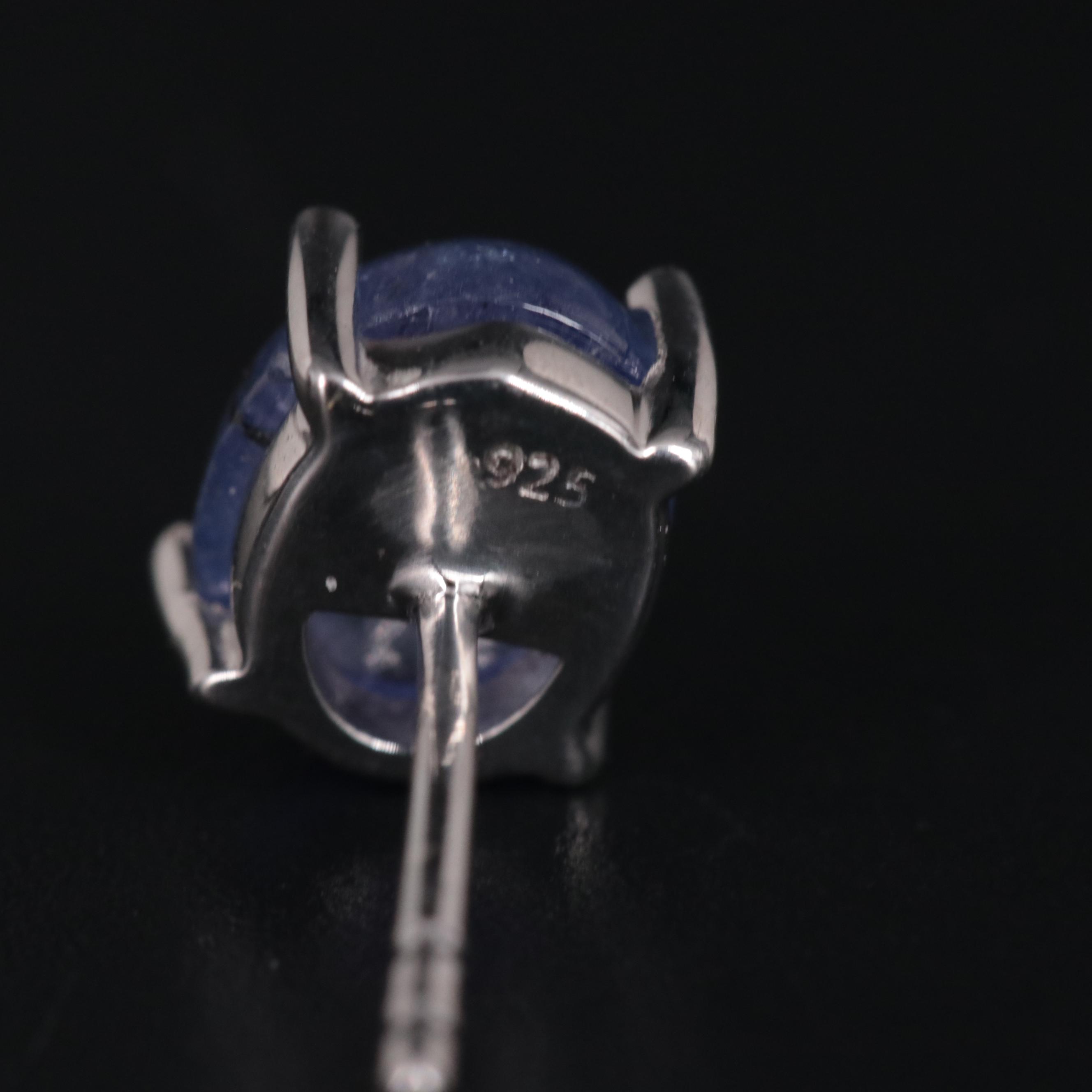 Sterling Silver Gemstone Stud Earrings