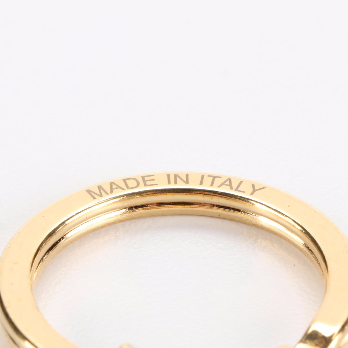 Louis Vuitton LV Circle Bag Charm Key Holder in Gold Tone Metal