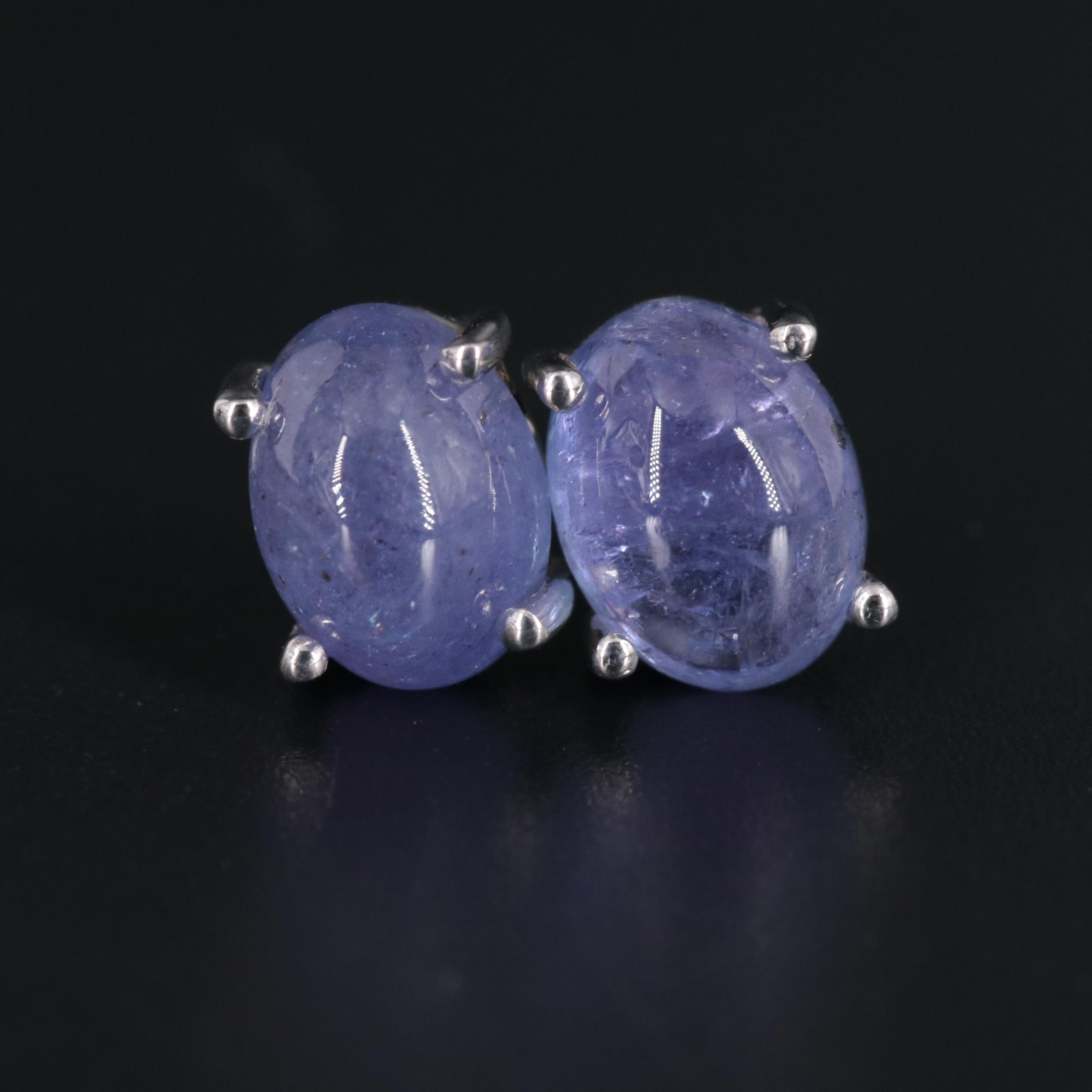 Sterling Silver Gemstone Stud Earrings