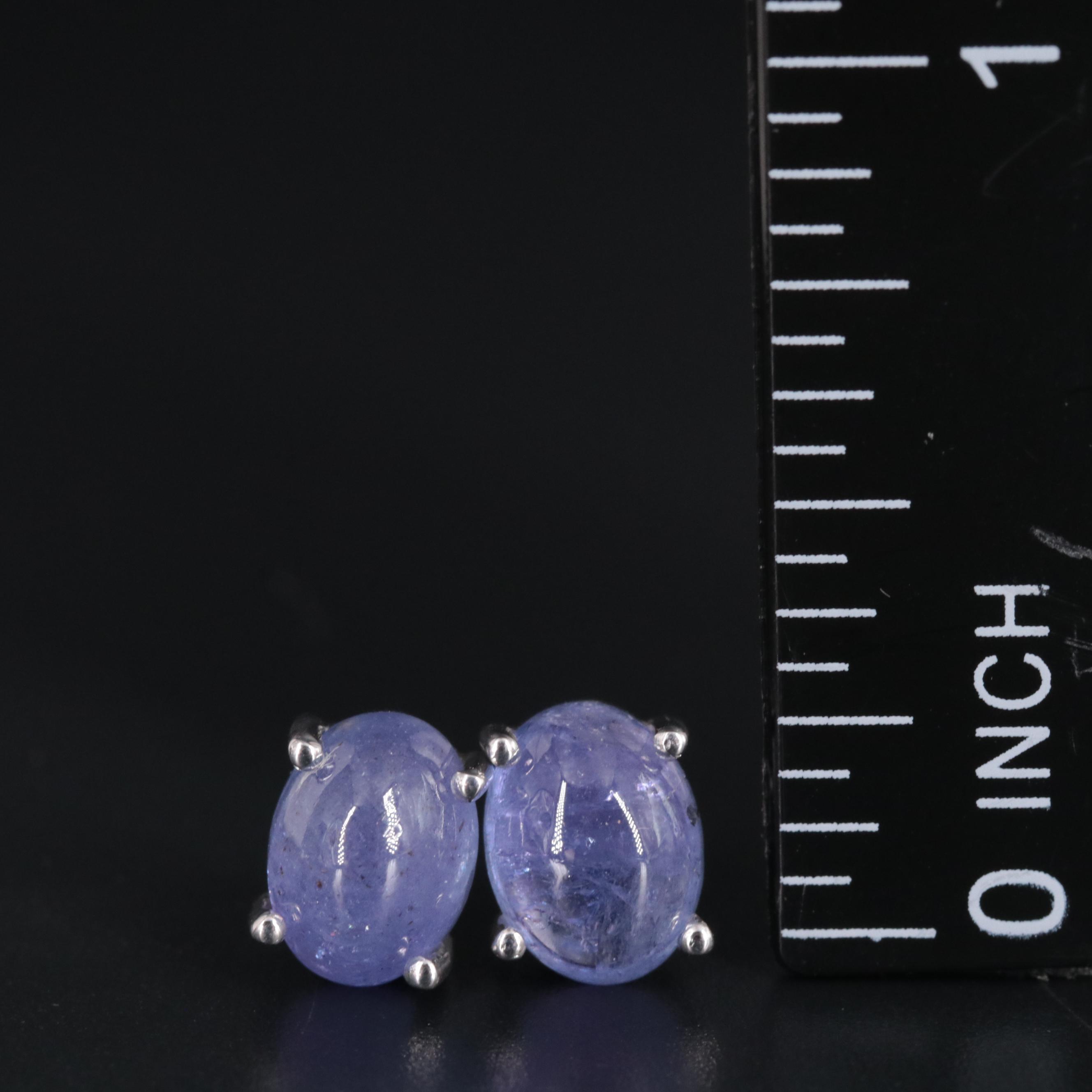 Sterling Silver Gemstone Stud Earrings