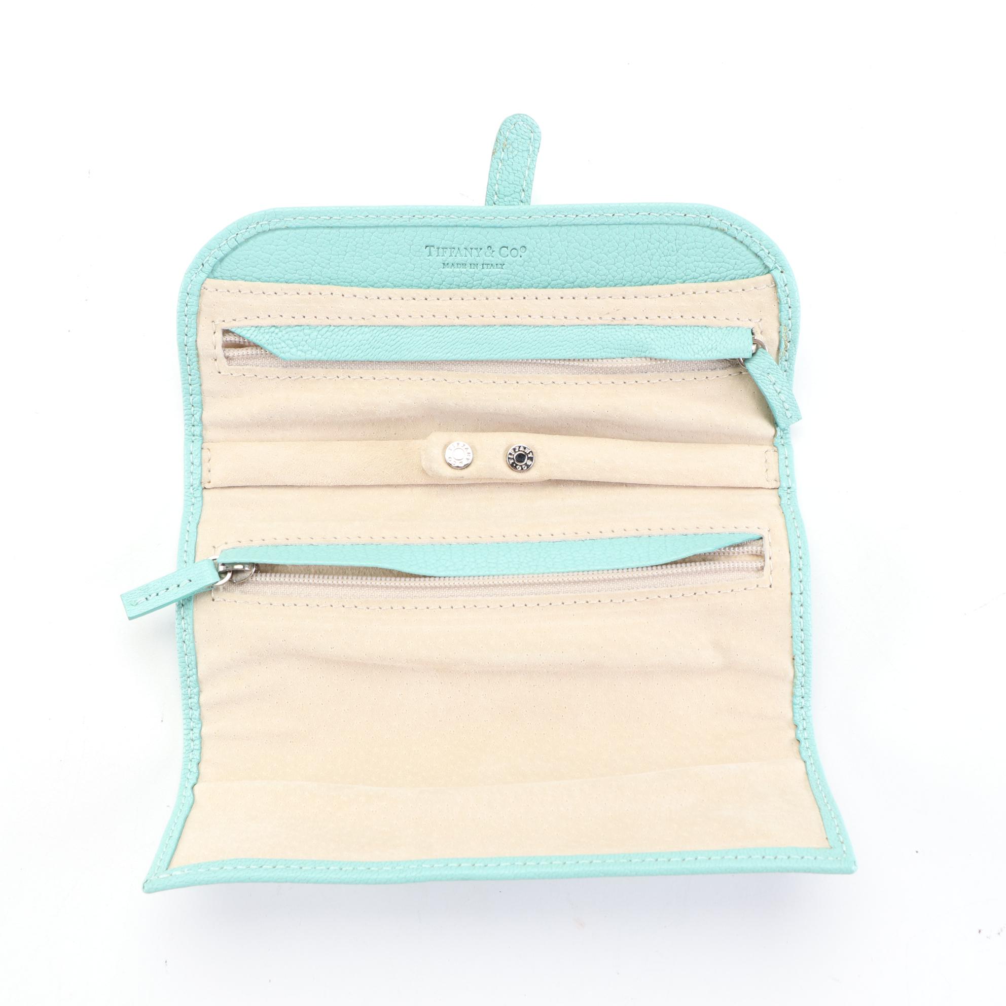 Tiffany & Co. Jewelry Roll Case in Tiffany Blue Leather