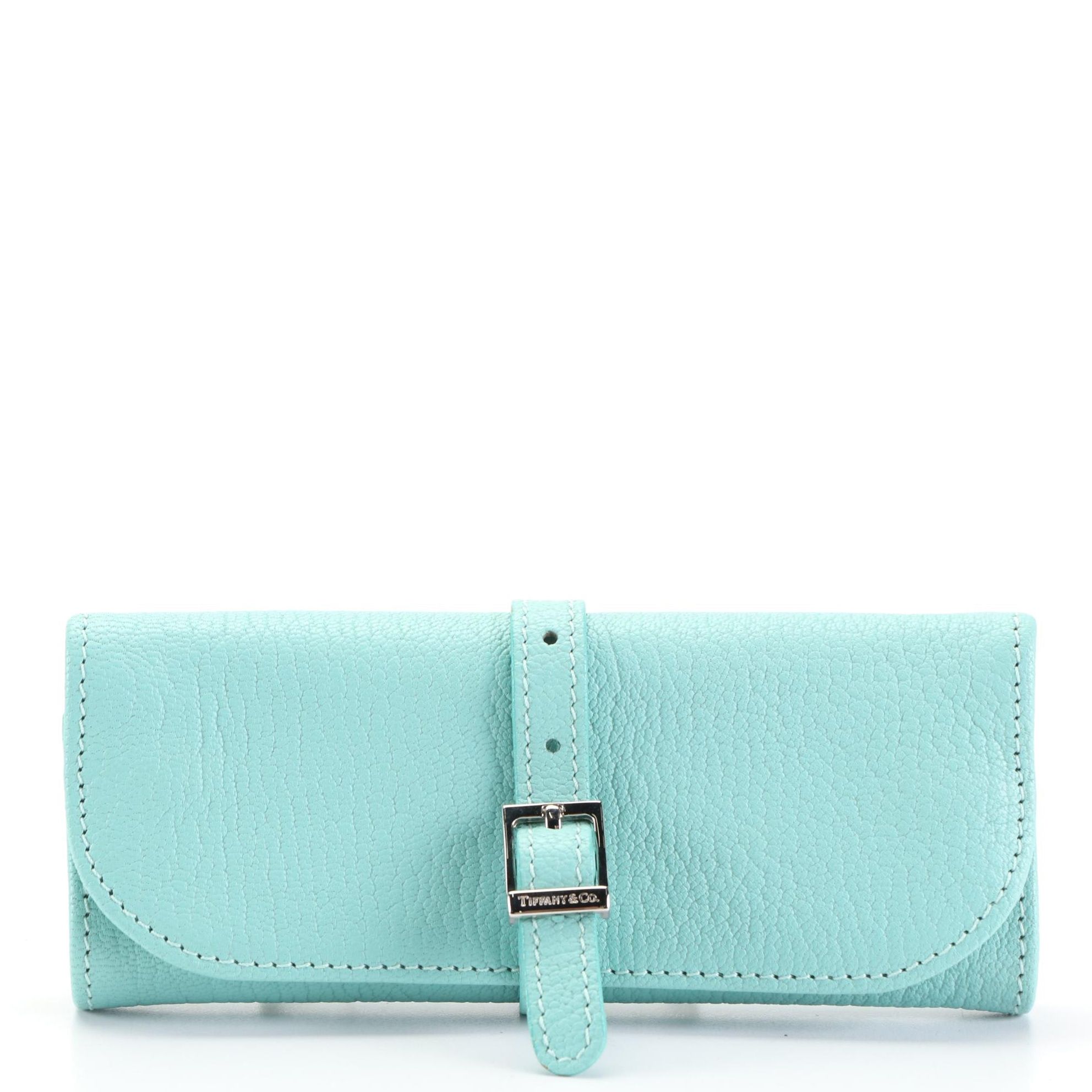 Tiffany & Co. Jewelry Roll Case in Tiffany Blue Leather