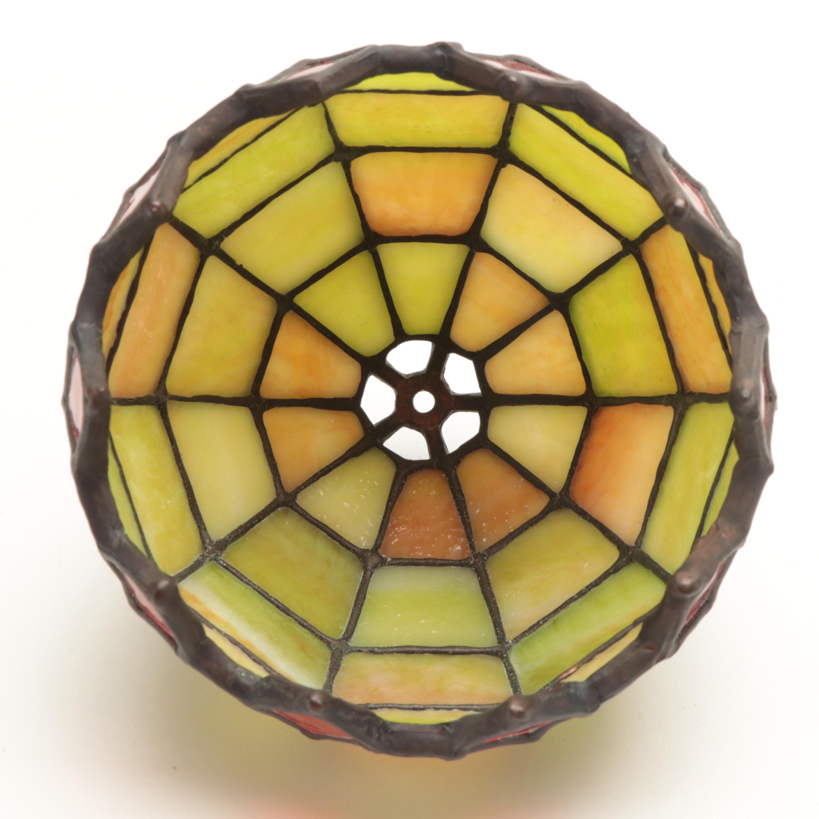 Artisan Made Stained Glass Accent Lamp, 1972
