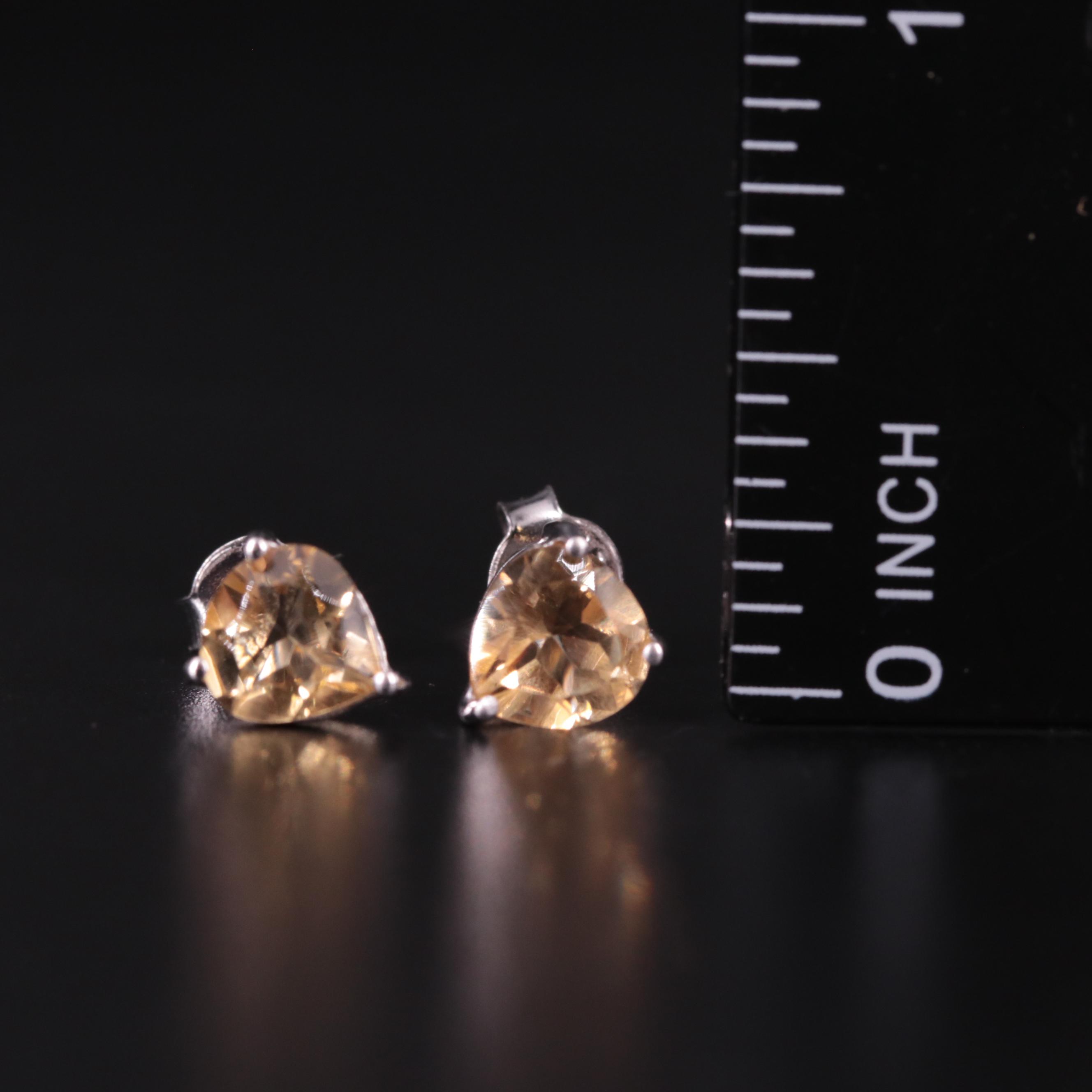 Sterling Silver Gemstone Stud Earrings