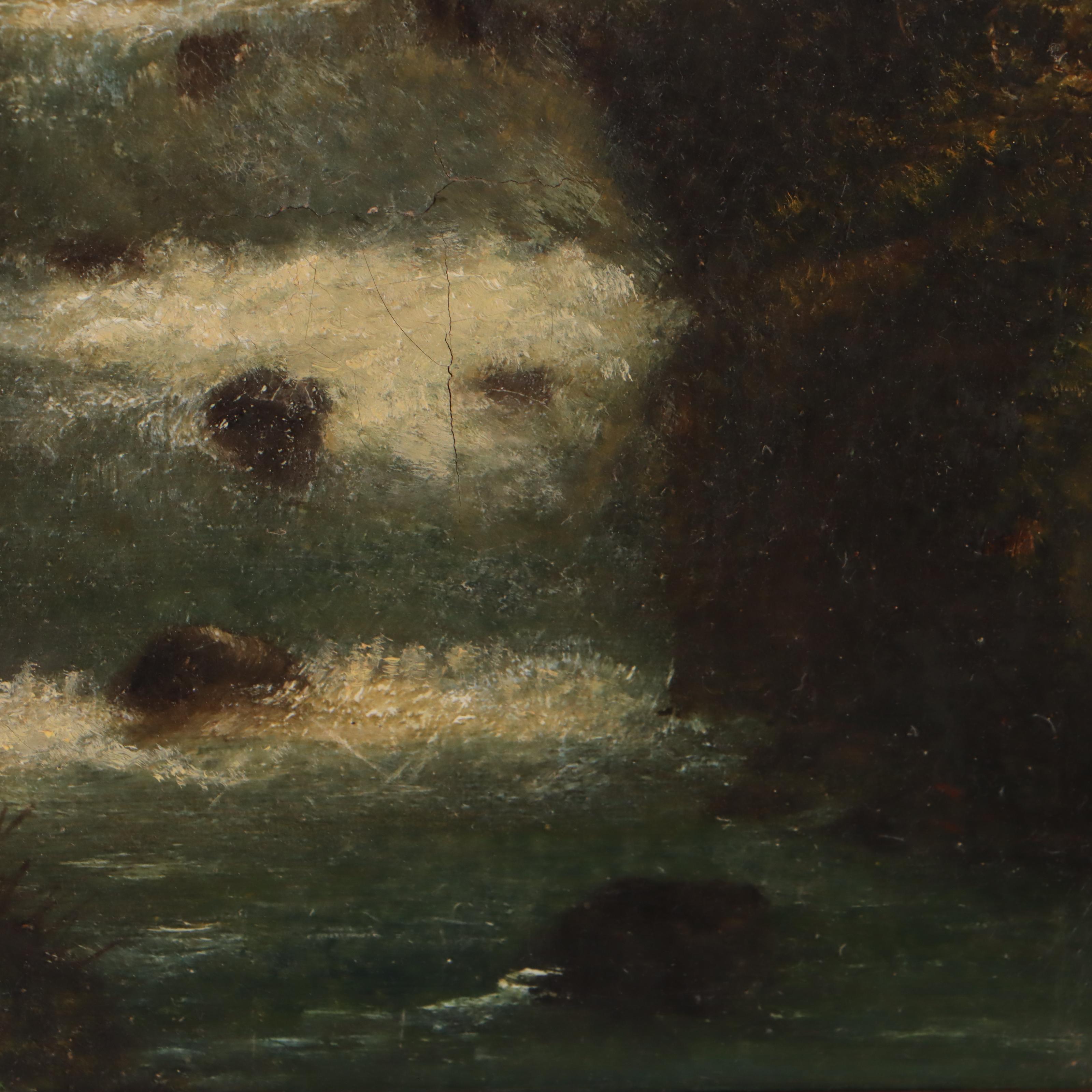 Richard Marshall Oil Painting of Landscape With Waterfall