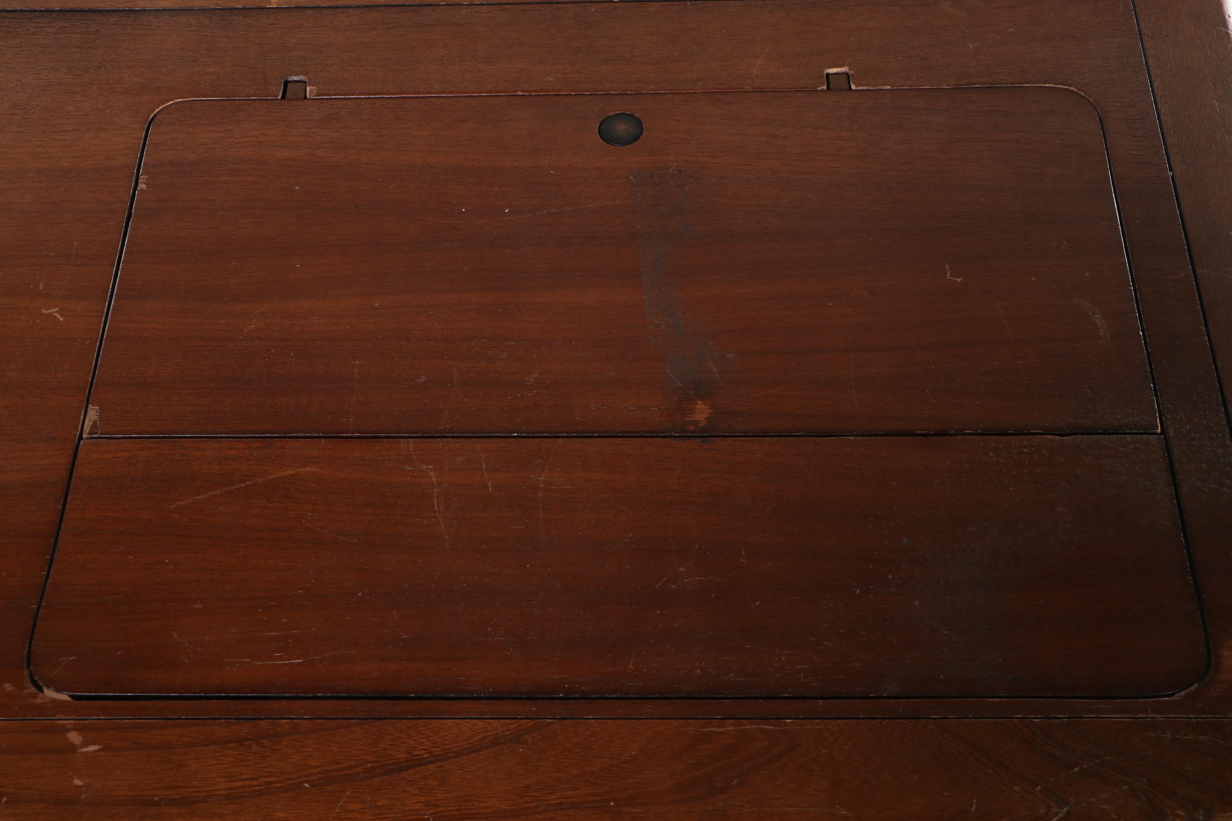 Mid Century Modern Walnut Sewing Desk with Chair, Mid-20th Century