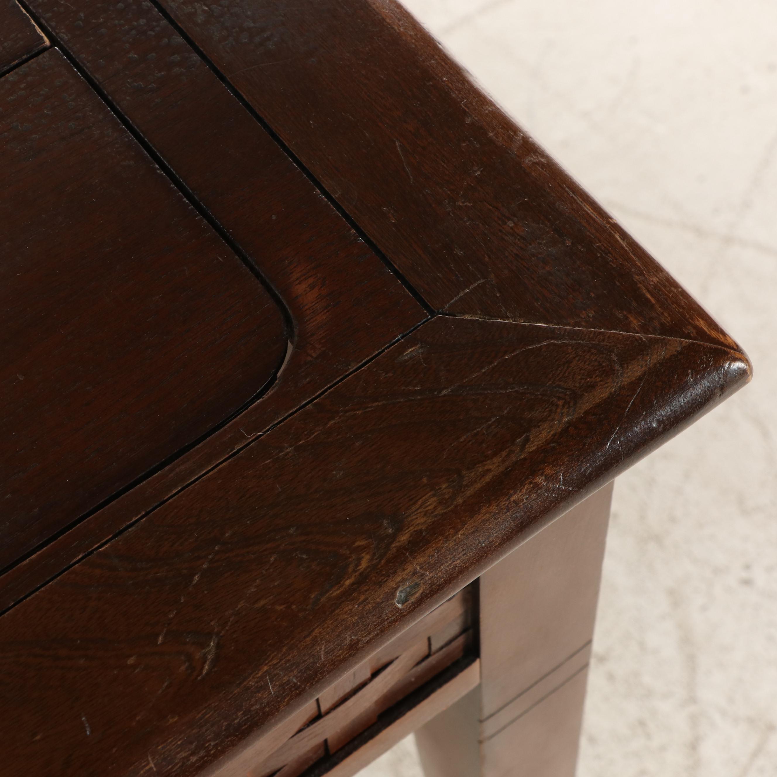 Mid Century Modern Walnut Sewing Desk with Chair, Mid-20th Century