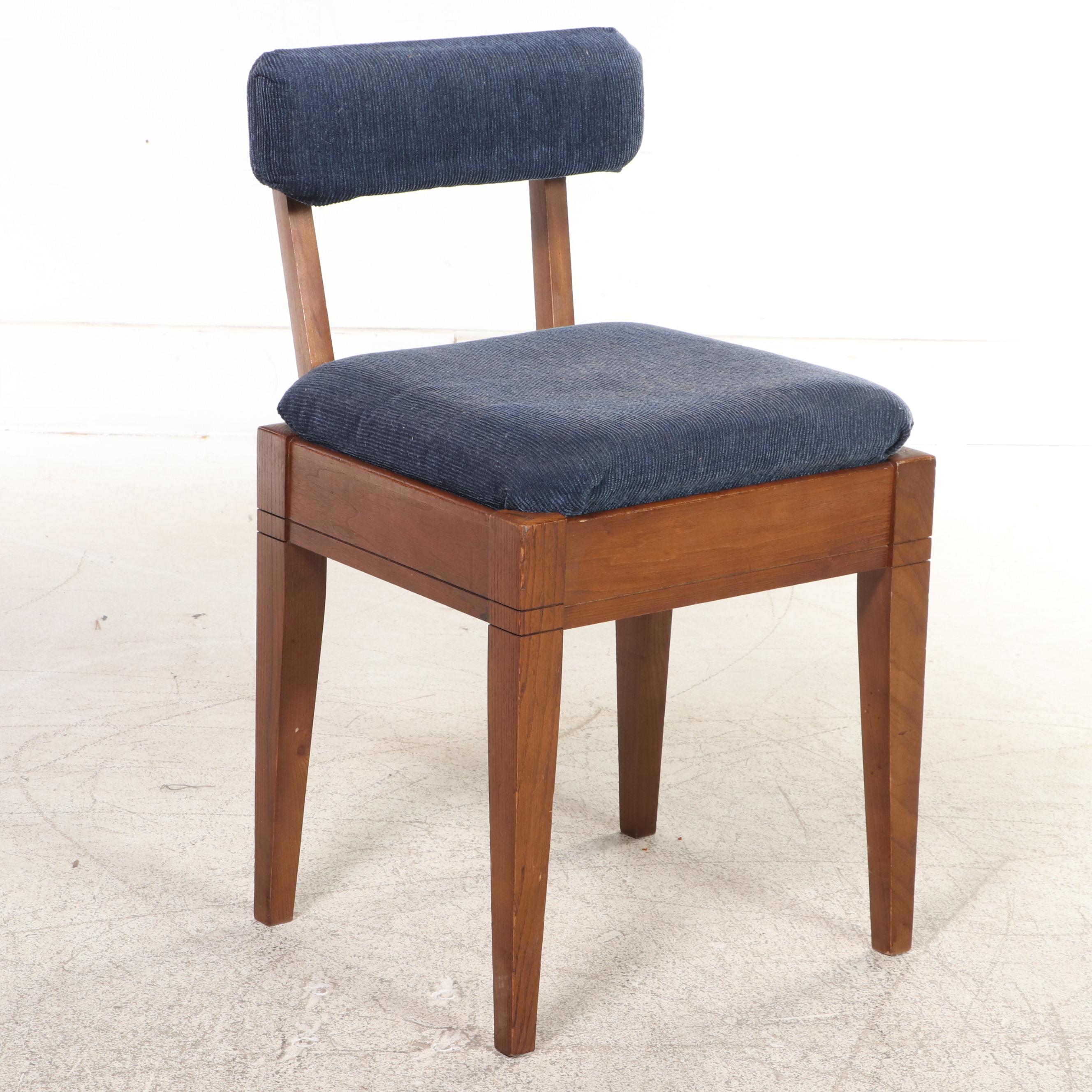 Mid Century Modern Walnut Sewing Desk with Chair, Mid-20th Century