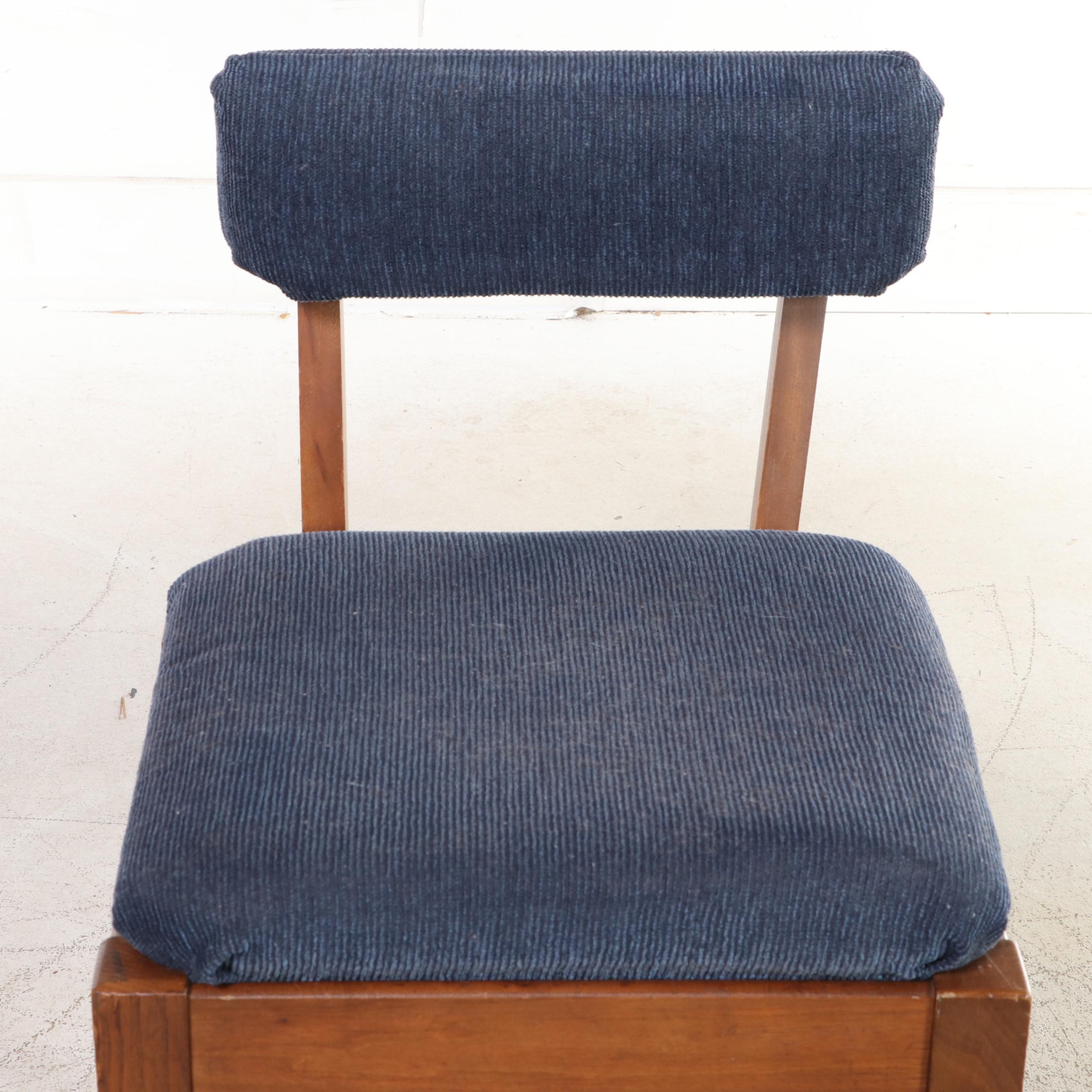 Mid Century Modern Walnut Sewing Desk with Chair, Mid-20th Century
