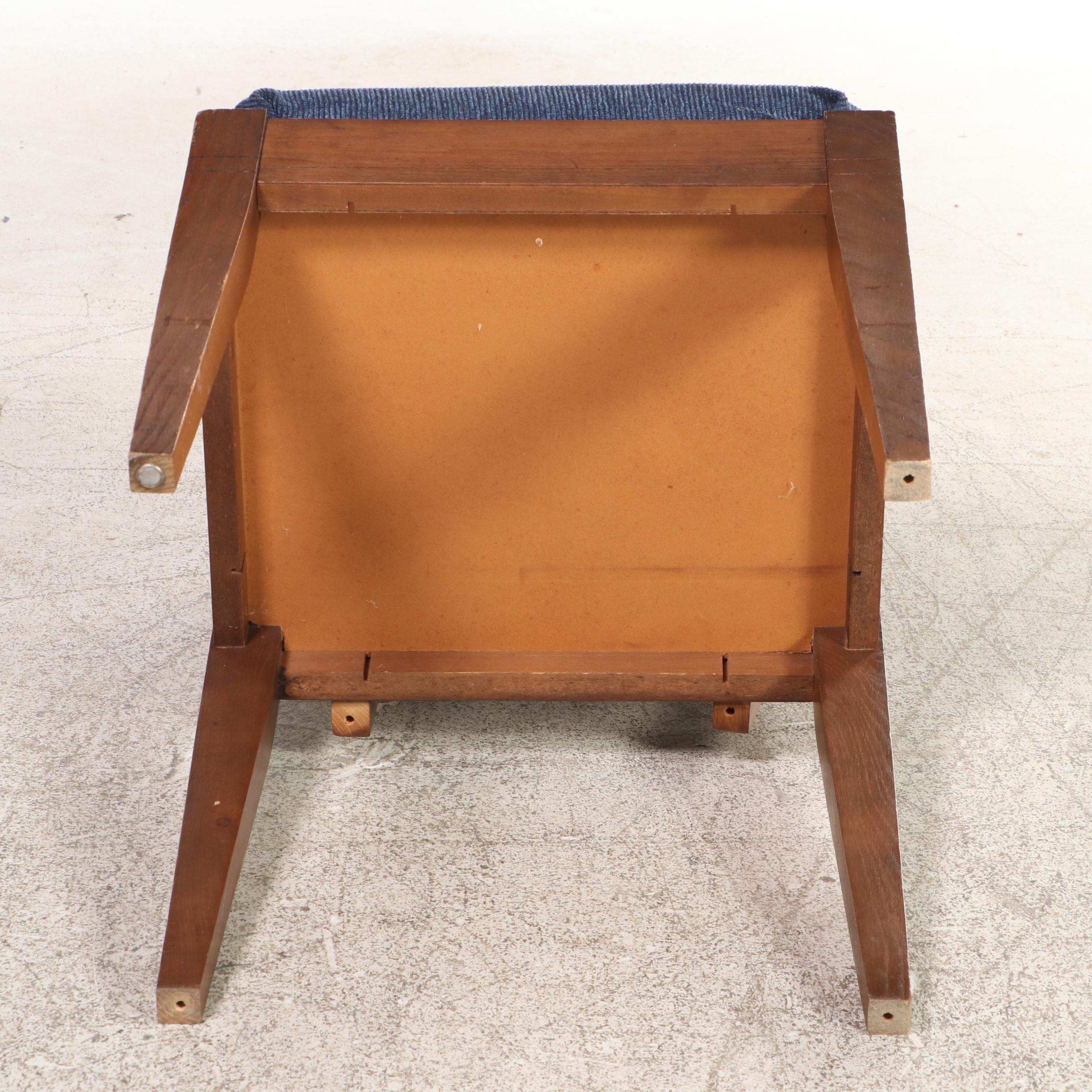 Mid Century Modern Walnut Sewing Desk with Chair, Mid-20th Century