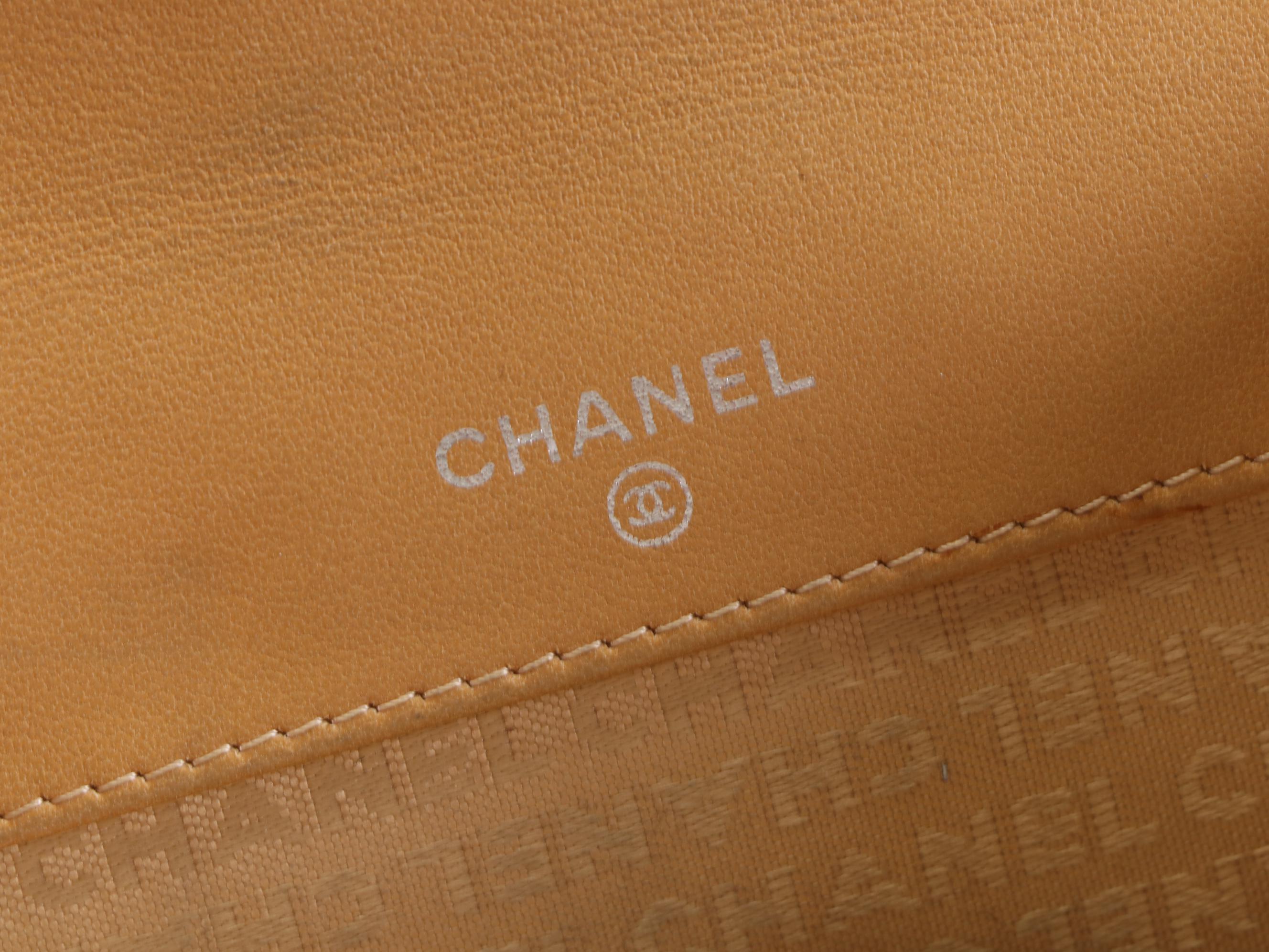 Chanel Trifold Wallet in Embossed Lambskin Leather with Box