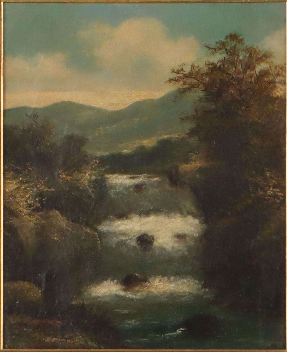 Richard Marshall Oil Painting of Landscape With Waterfall