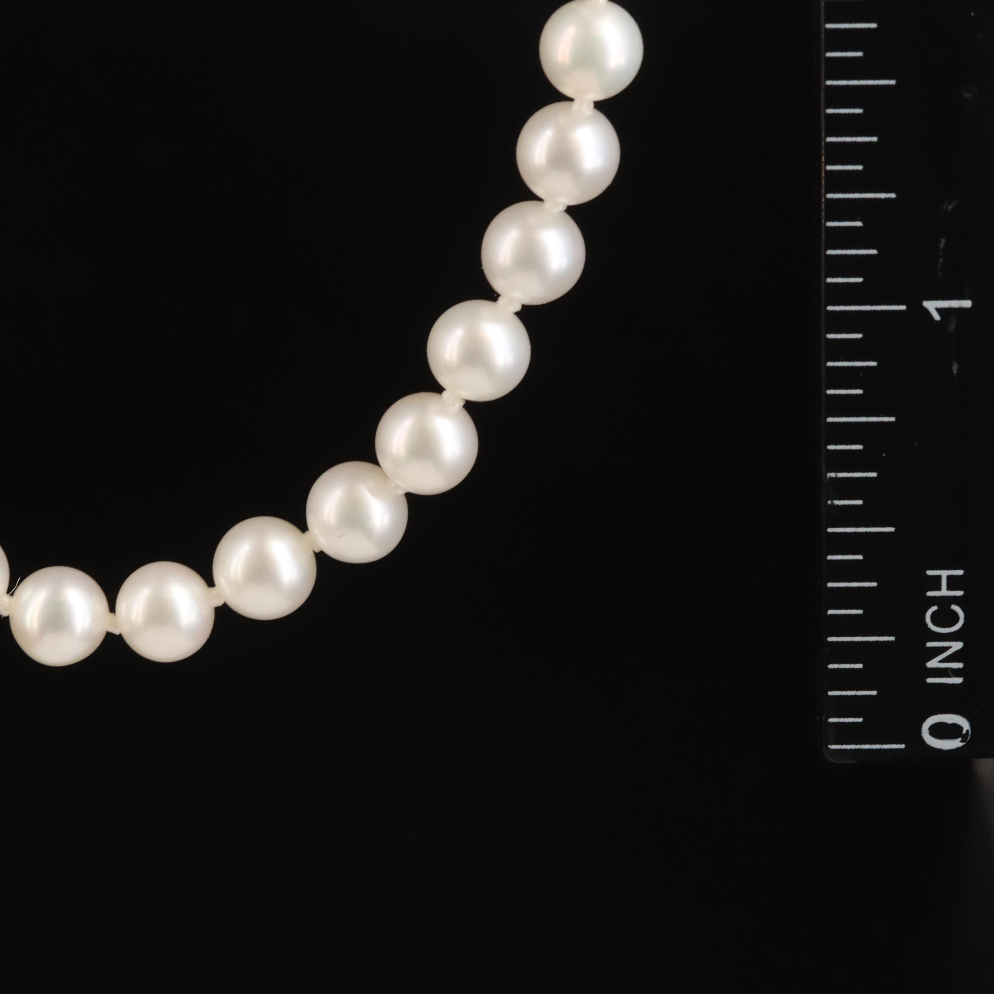 Blue Lagoon for Mikimoto Pearl Necklace with Sterling Clasp