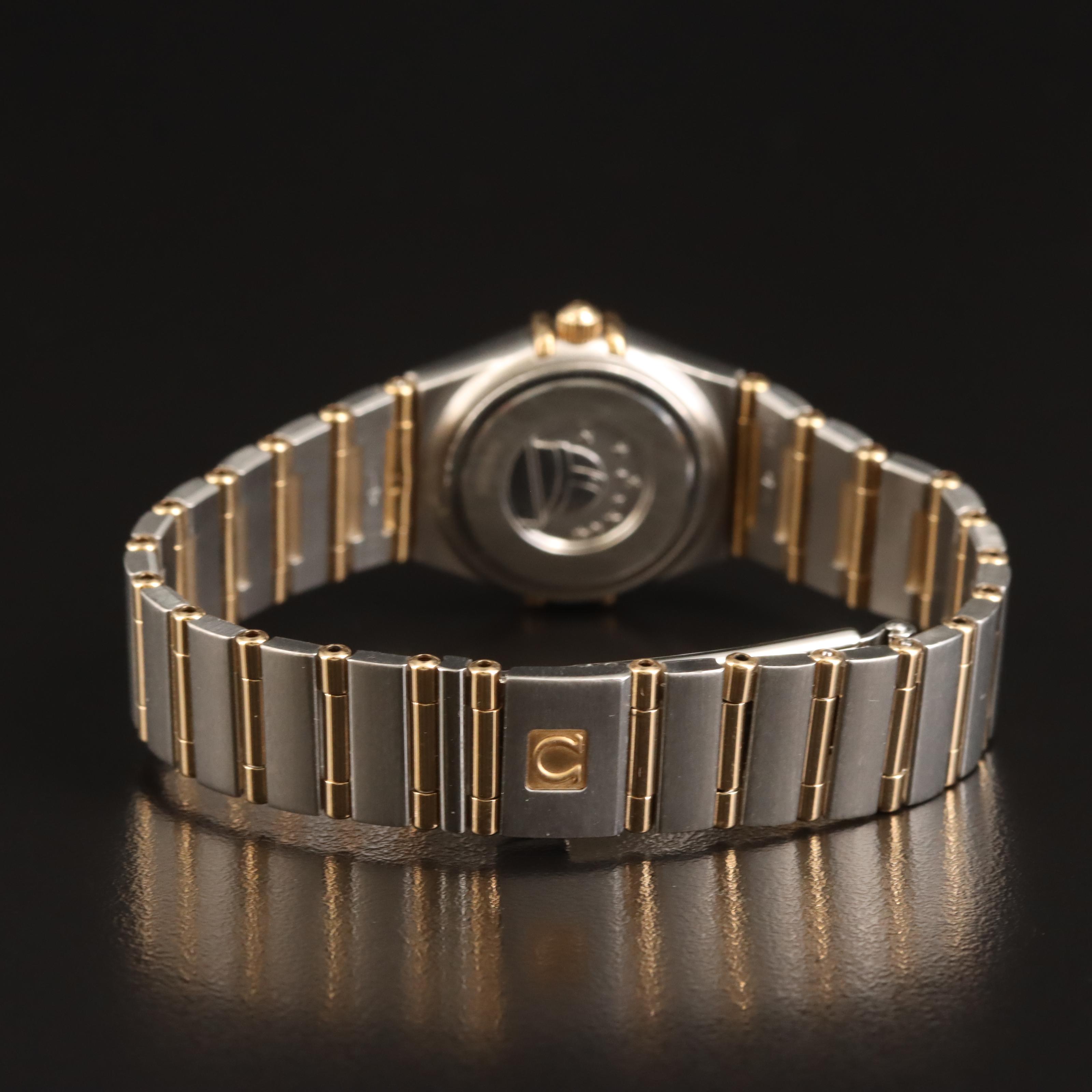 18K and Stainless Steel Omega Constellation Diamond,  Mother-of-Pearl Watch