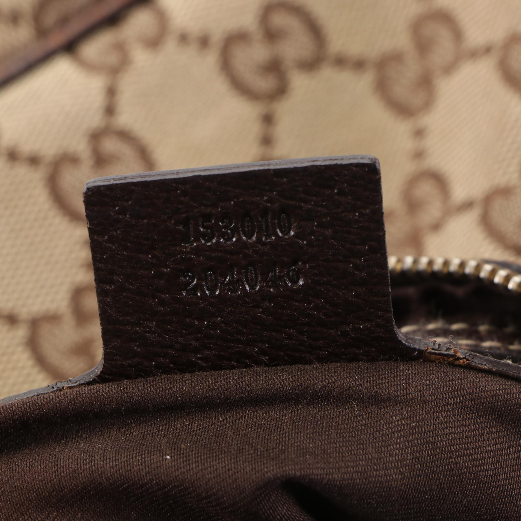 Gucci Shoulder Bag in GG Canvas and Leather Trim