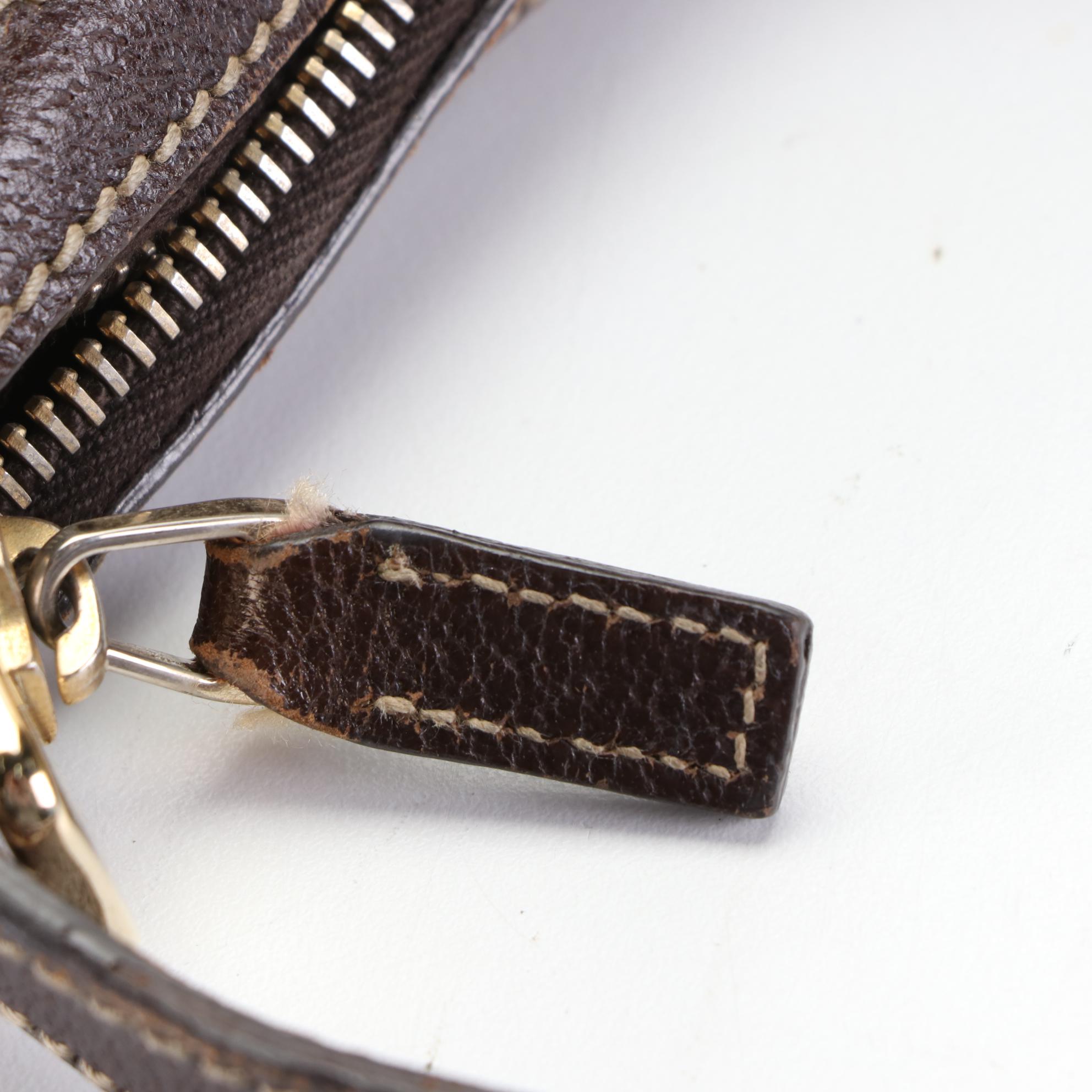 Gucci Shoulder Bag in GG Canvas and Leather Trim