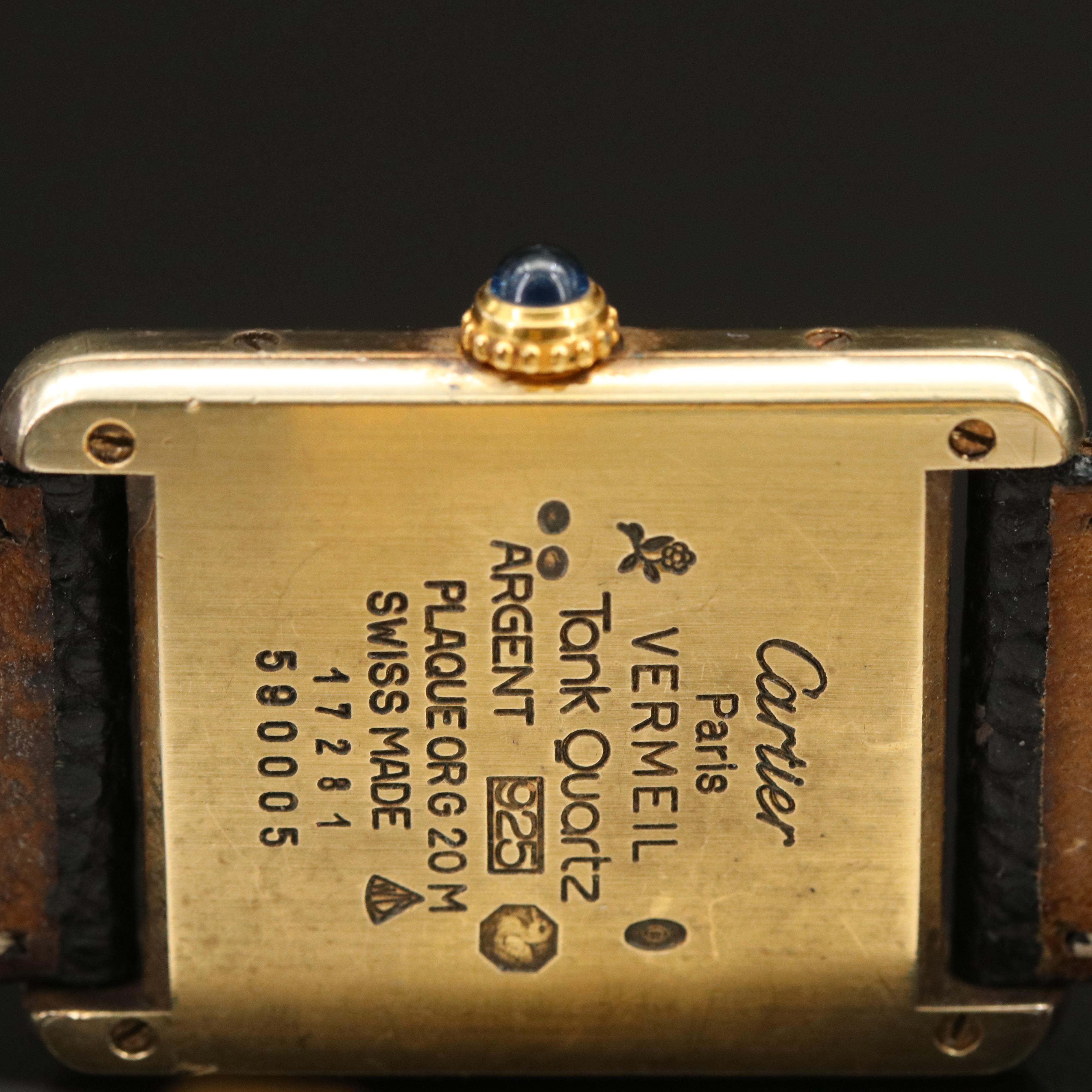 Cartier Must de Cartier Vermeil Tank Quartz Watch